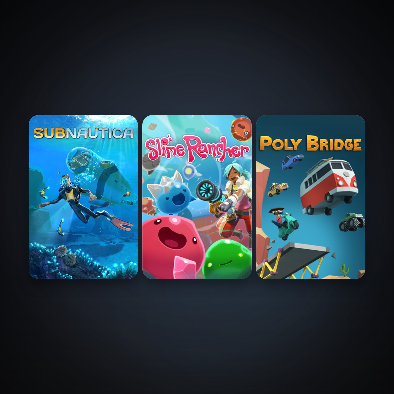 Subnautica + Poly Bridge, 8 games, clean — HabibiAccounts