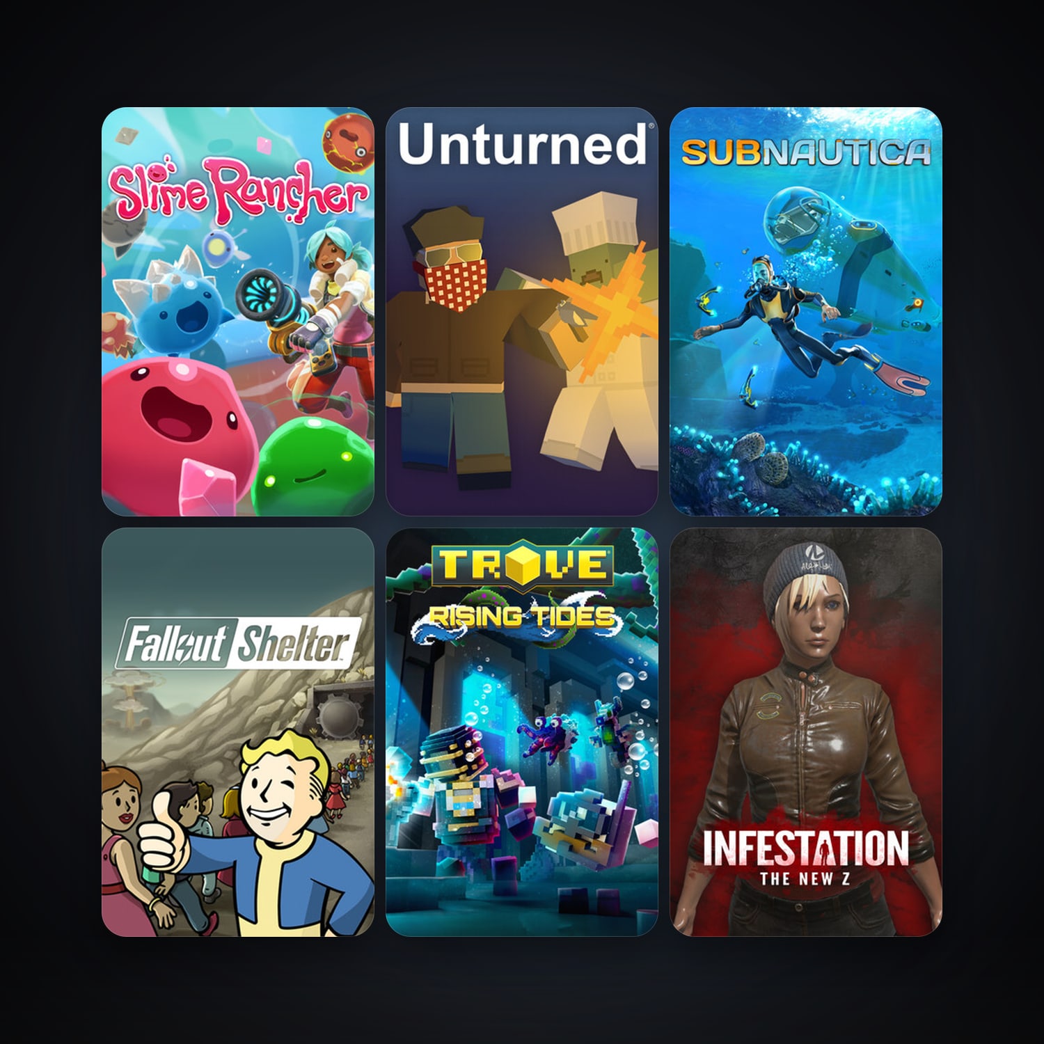 Subnautica + Trove, 19 games, clean — HabibiAccounts