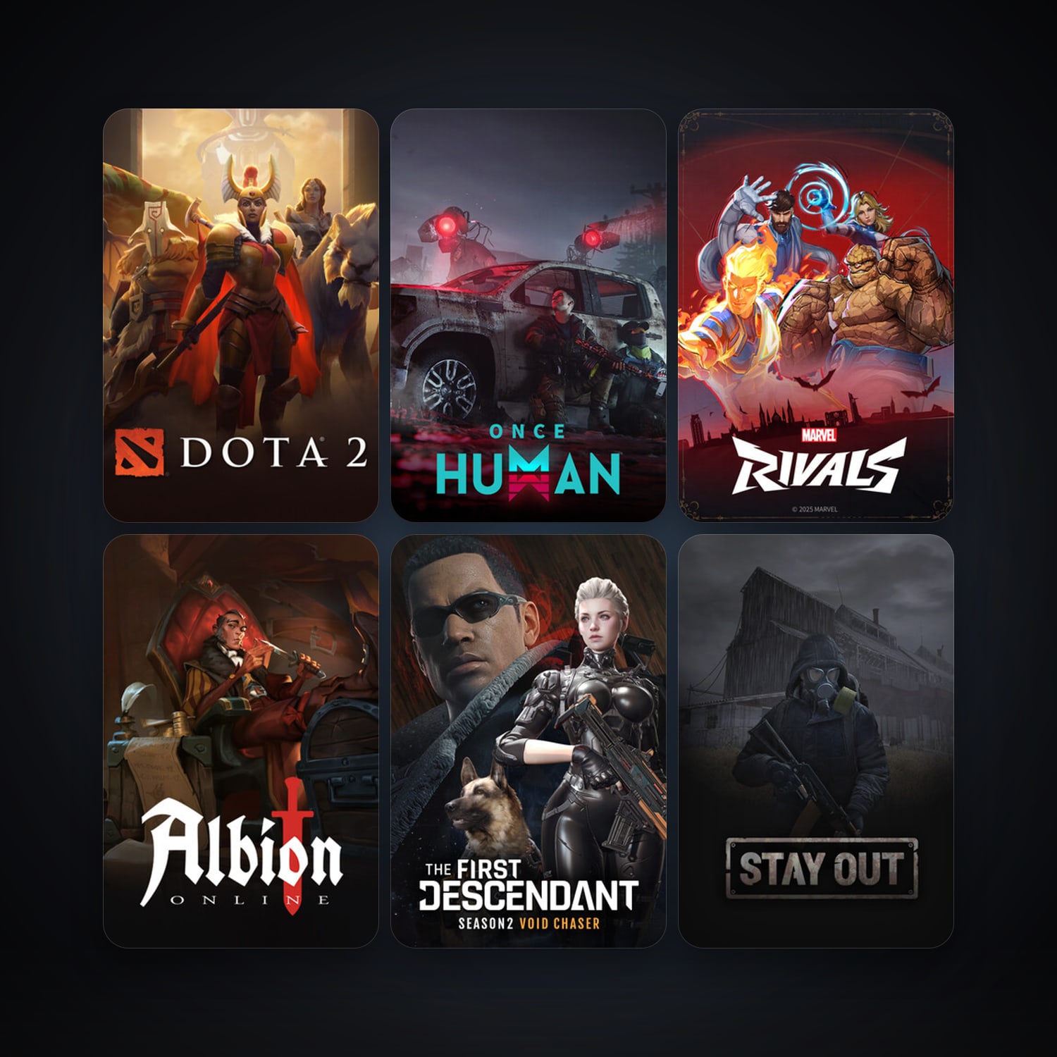 Once Human & Dota 2 | 10 Games | Clean — HabibiAccounts