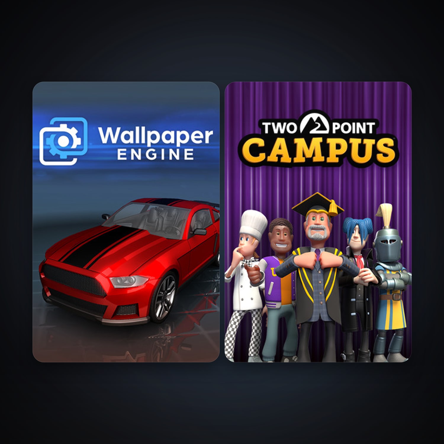 Wallpaper Engine + Two Point Campus, 3 games, clean — HabibiAccounts
