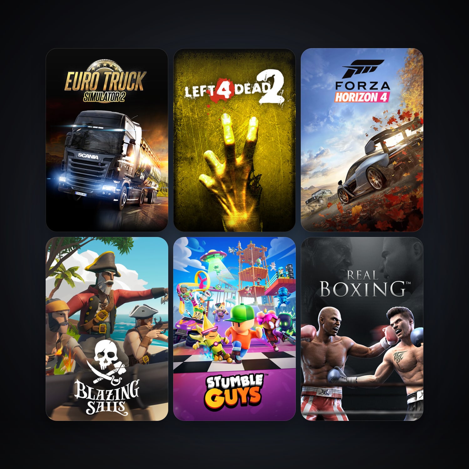 Left 4 Dead 2 + Euro Truck Simulator 2, 12 games, clean — HabibiAccounts