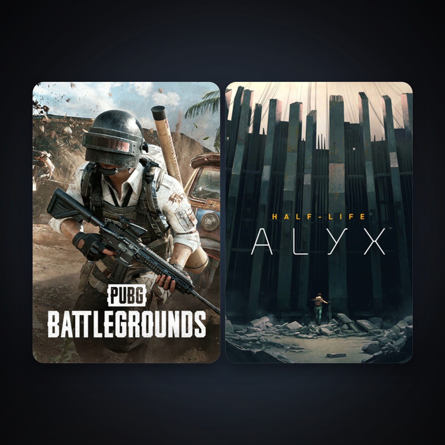 Half-Life: Alyx + PUBG: BATTLEGROUNDS, 4 games, clean — HabibiAccounts