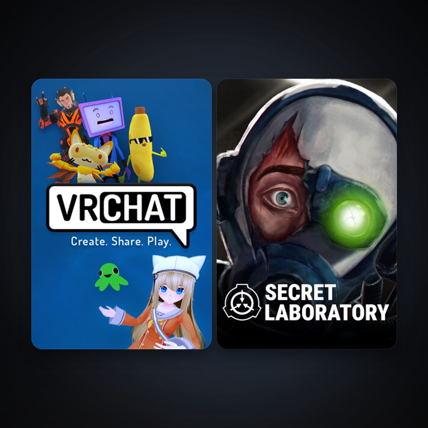 VRChat + SCP: Secret Laboratory, 2 games, clean — HabibiAccounts