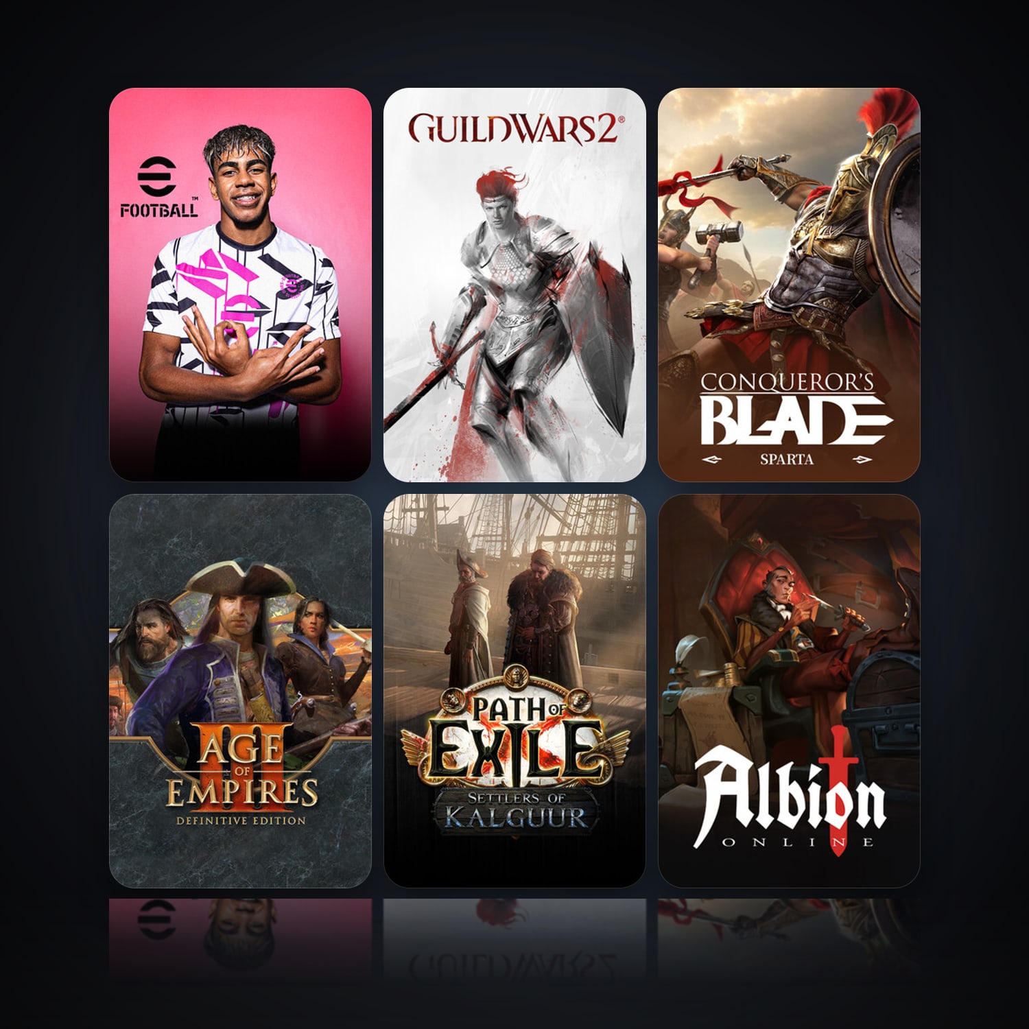 eFootball 2024 & Guild Wars 2 | 17 Games | Clean — HabibiAccounts