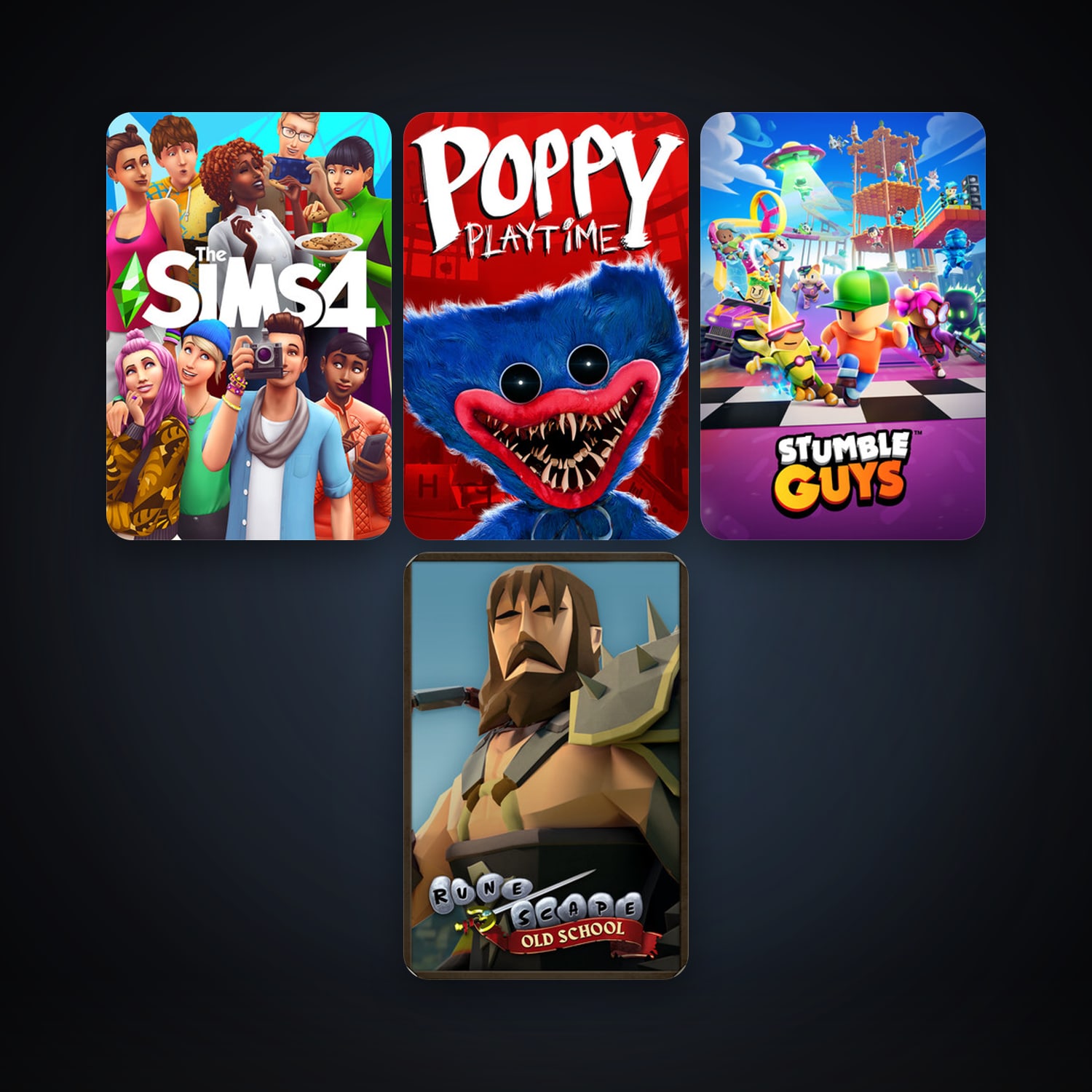 Rec Room + The Sims 4, 9 games, clean — HabibiAccounts