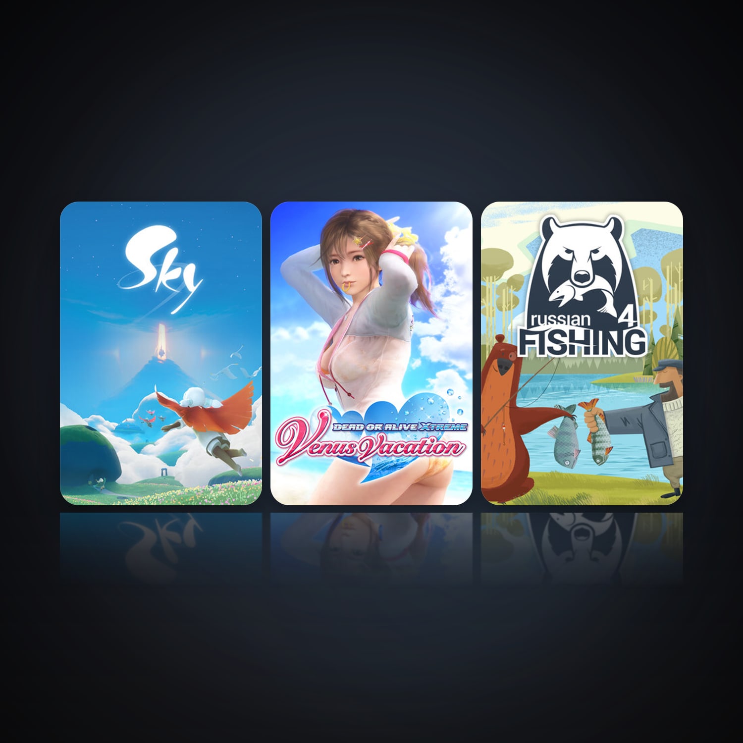 هالحساب ستيم فلين، Russian Fishing 4 وDEAD OR ALIVE Xtreme Venus Vacation، 10 لعبة، صامد واضح — HabibiAccounts