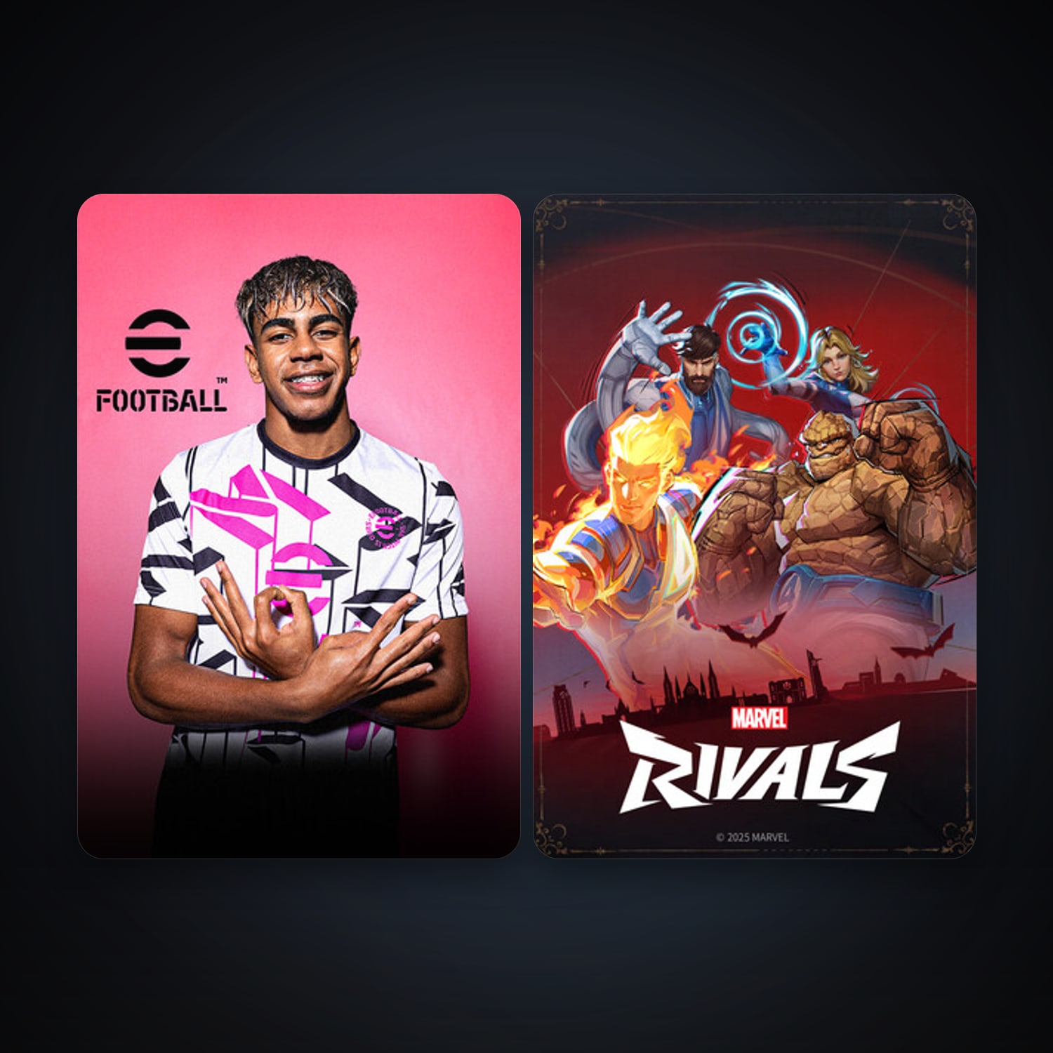 eFootball 2024 & Marvel Rivals — HabibiAccounts
