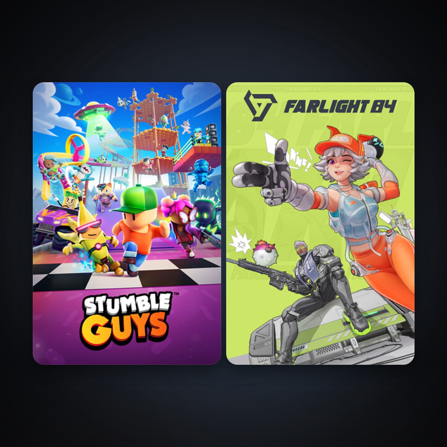هالحساب ستيم فلين، Stumble Guys وFarlight 84، 2 لعبة، صامد واضح — HabibiAccounts
