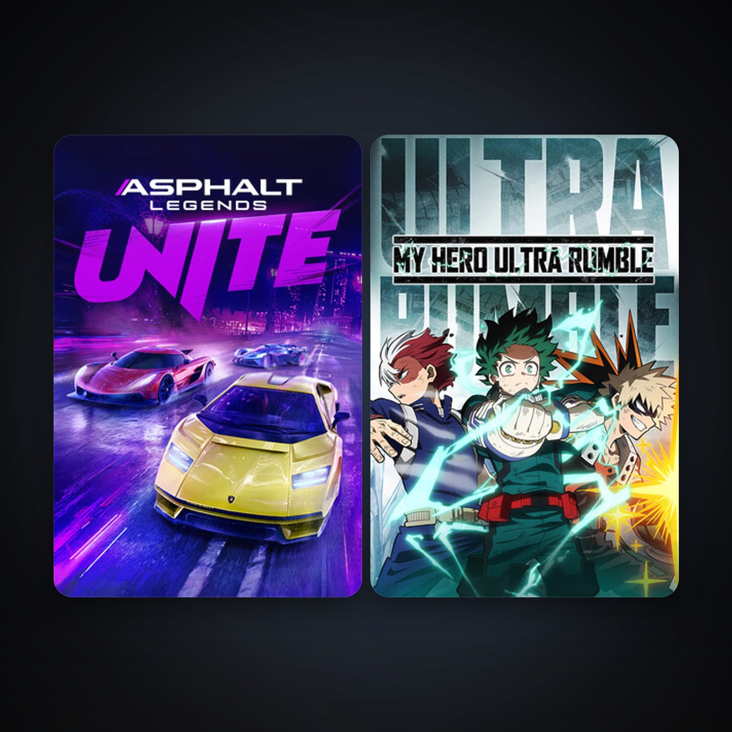 Asphalt Legends Unite & MY HERO ULTRA RUMBLE — HabibiAccounts