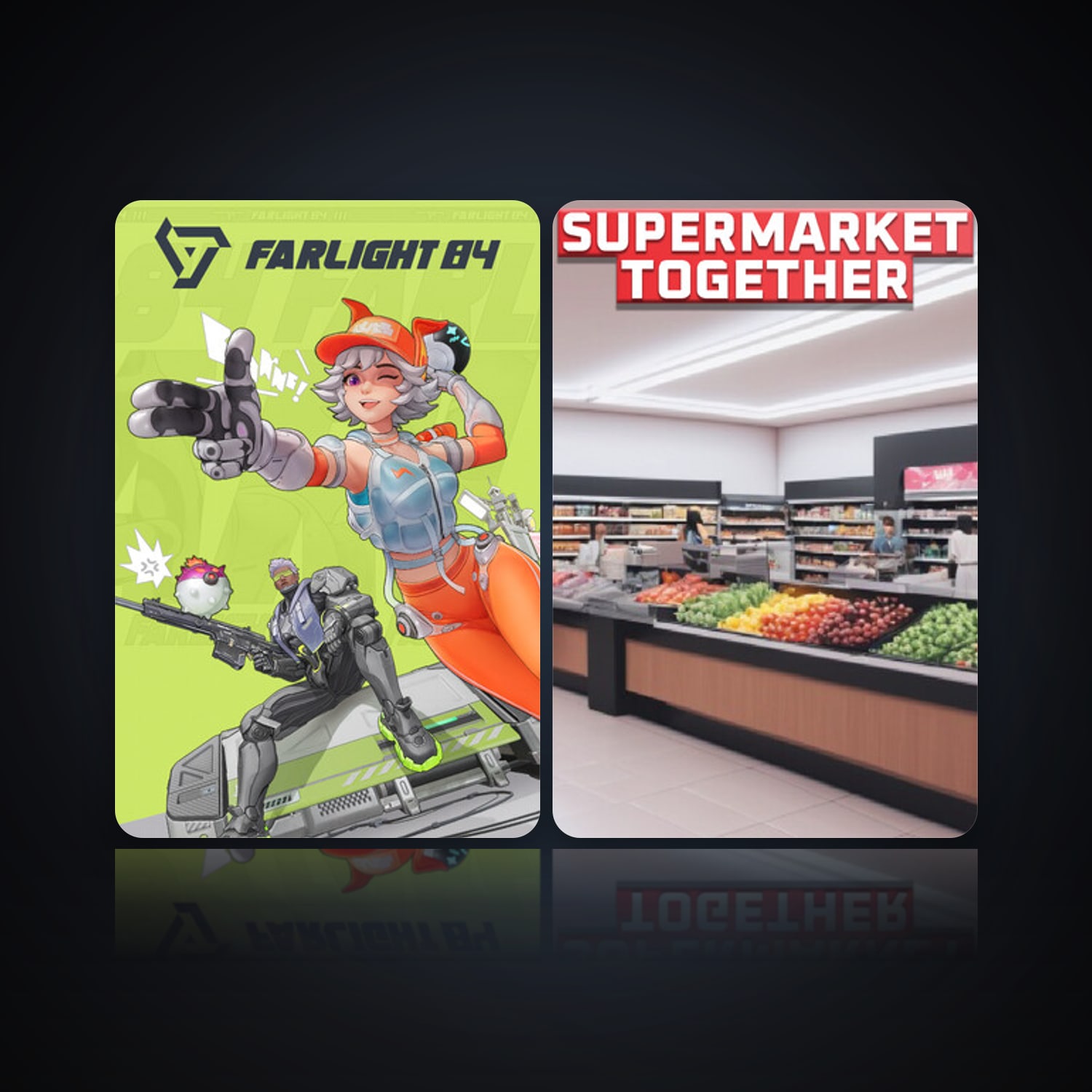 هالحساب ستيم فلين، Farlight 84 وSupermarket Together، 4 لعبة، صامد واضح — HabibiAccounts