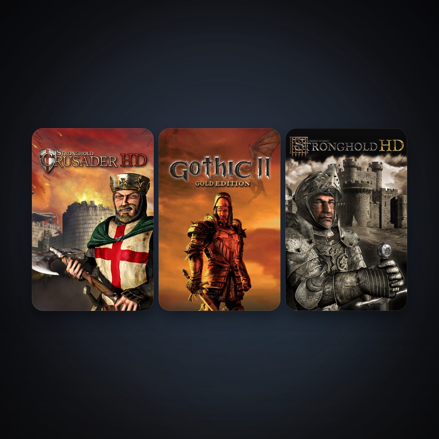 Gothic II: Gold Edition + Stronghold HD, 6 games, clean — HabibiAccounts