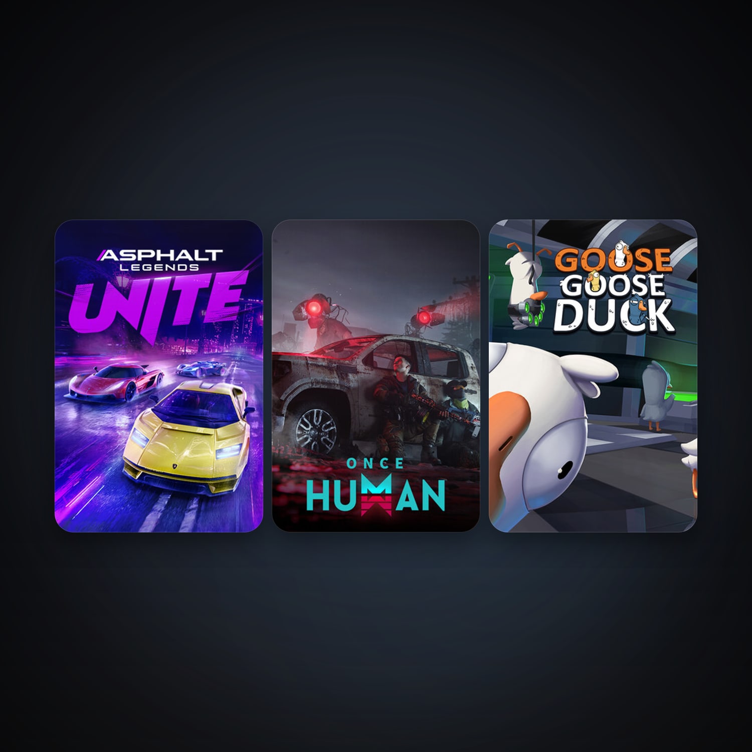 هالحساب ستيم فلين، Goose Goose Duck وAsphalt Legends Unite، 8 لعبة، صامد واضح — HabibiAccounts