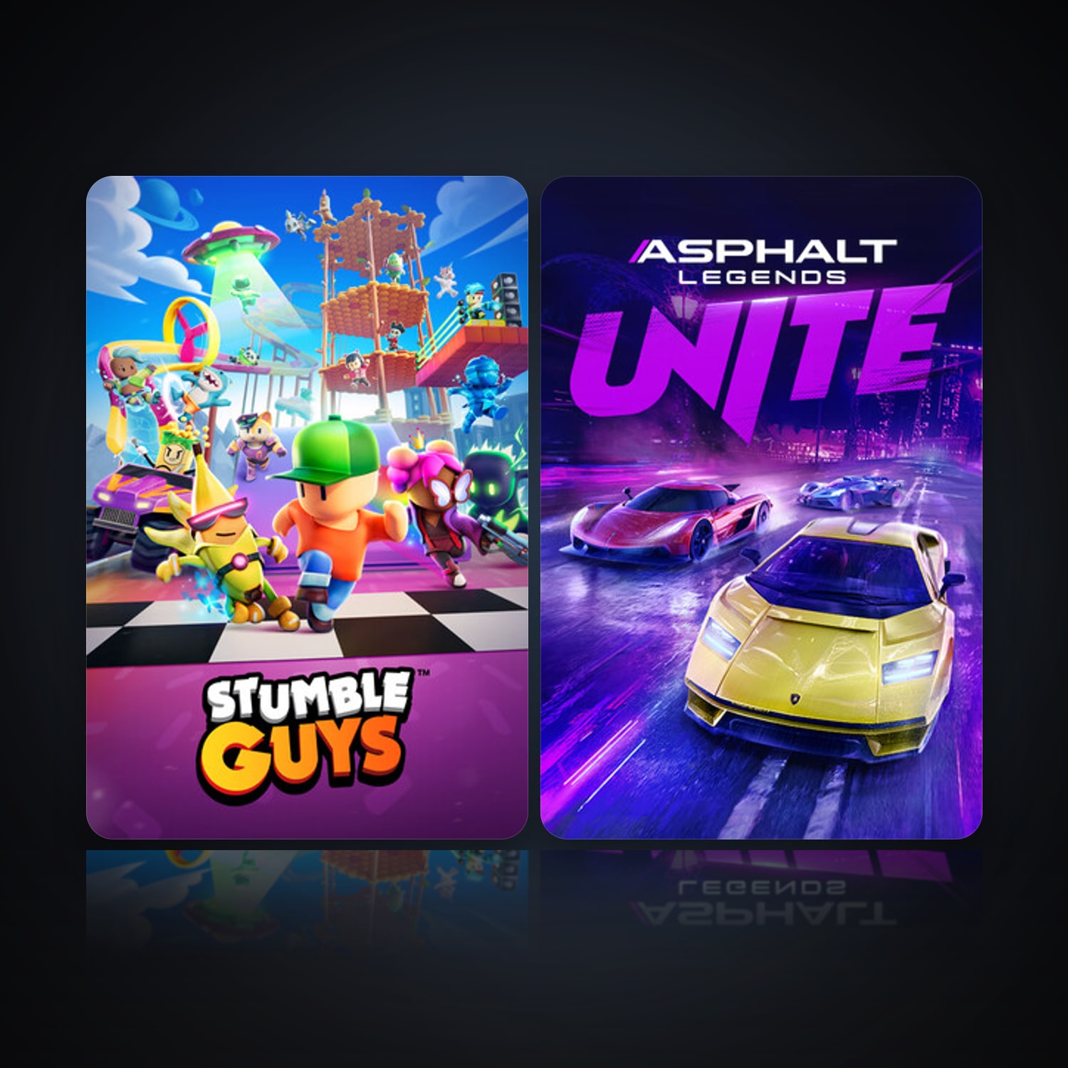 Stumble Guys & Asphalt Legends Unite — HabibiAccounts