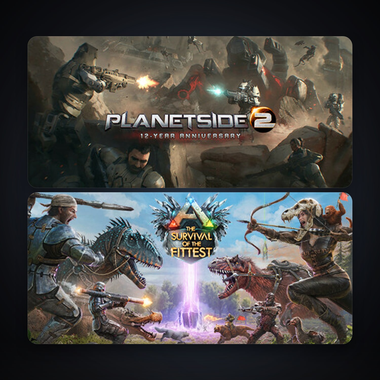 هالحساب ستيم فلين، PlanetSide 2 وARK: The Survival Of The Fittest، 2 لعبة، صامد واضح — HabibiAccounts