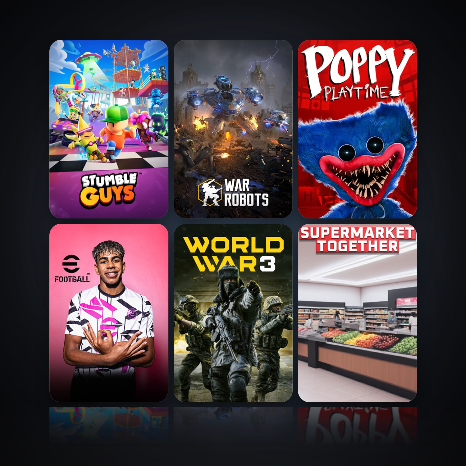 Stumble Guys & War Robots | 17 Games | Clean — HabibiAccounts
