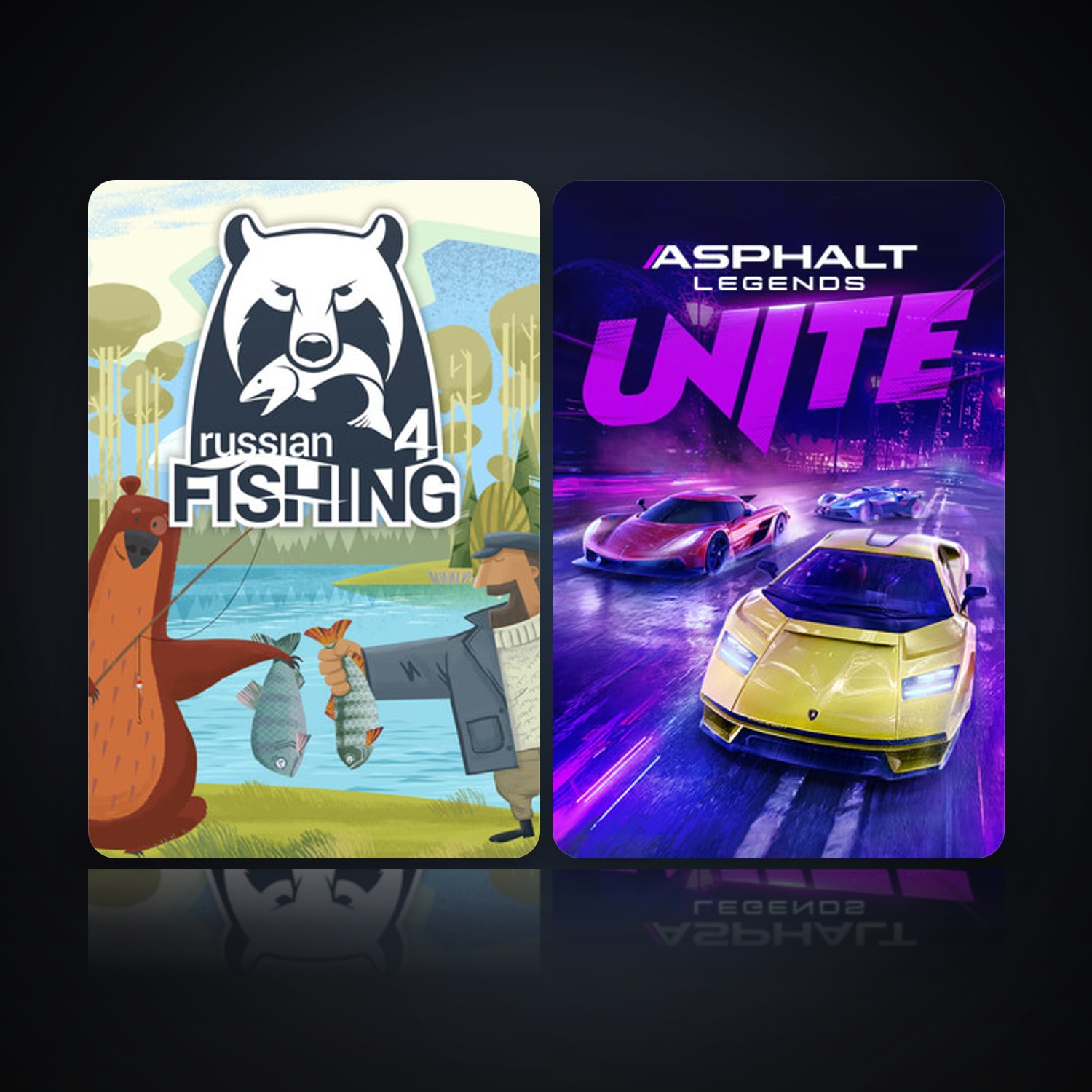 Russian Fishing 4 & Asphalt Legends Unite — HabibiAccounts