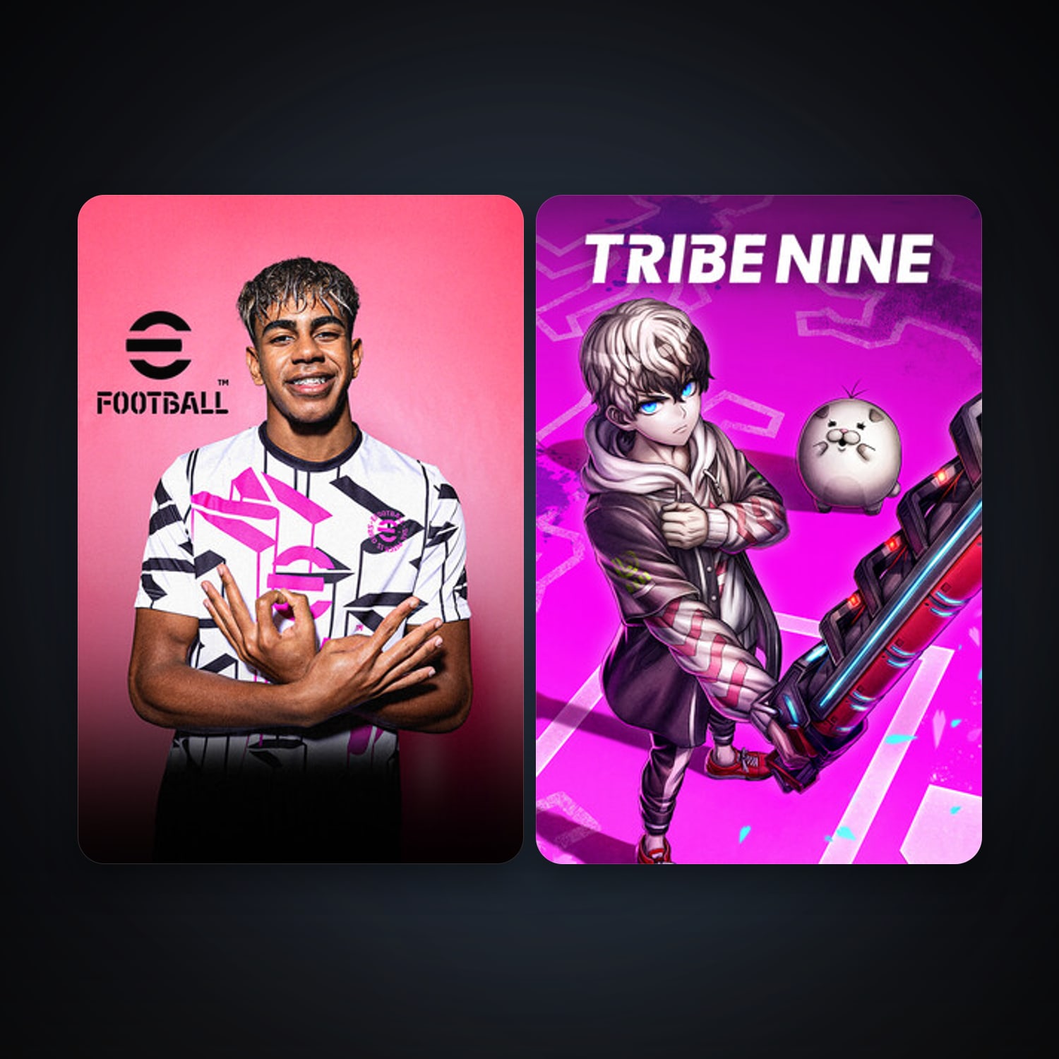 eFootball 2024 + TRIBE NINE, 2 games, clean — HabibiAccounts