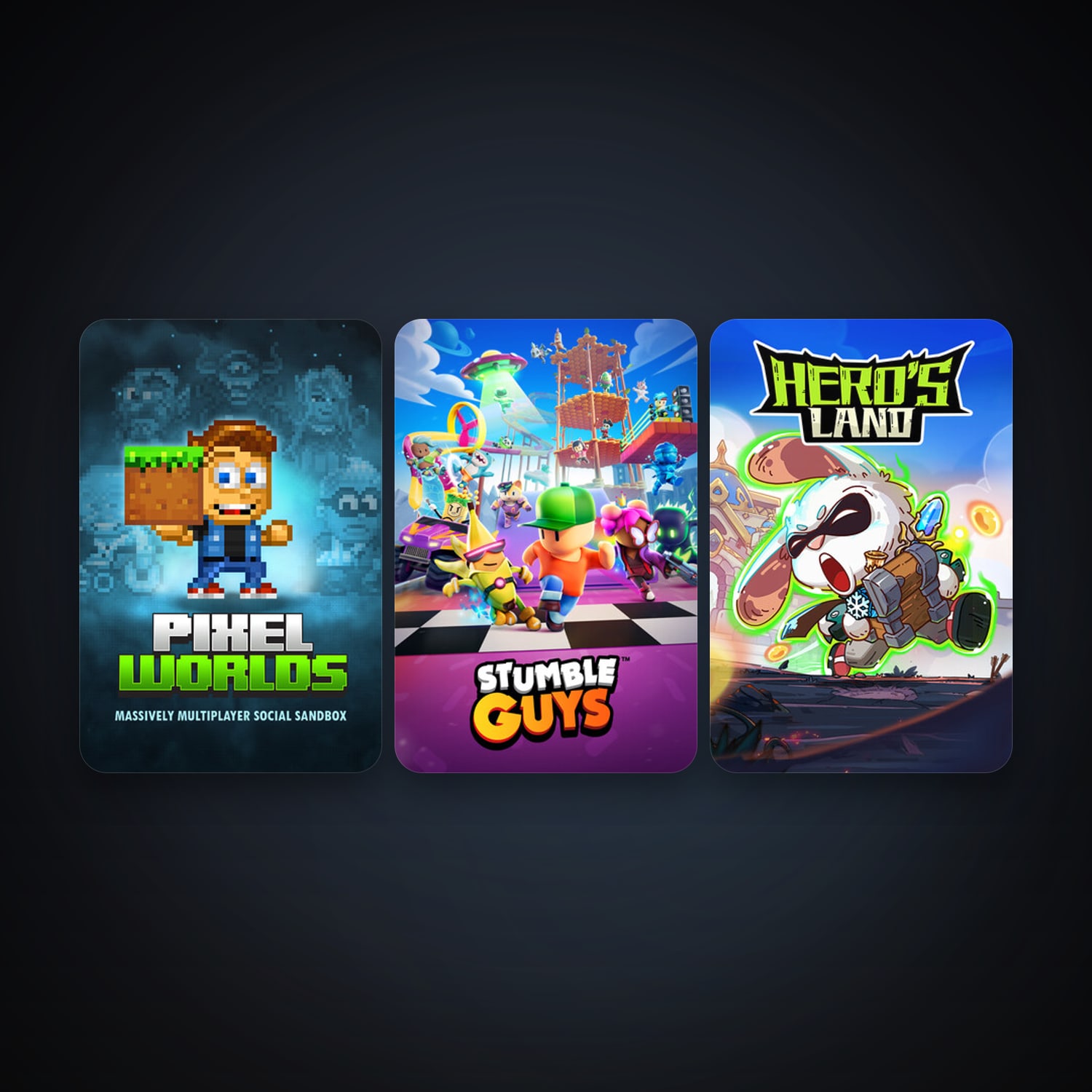 Pixel Worlds: MMO Sandbox + Stumble Guys, 6 games, clean — HabibiAccounts
