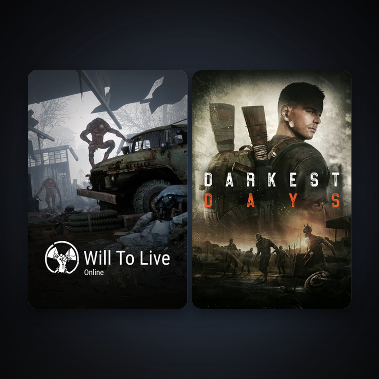 Will To Live Online + DARKEST DAYS, 3 games, clean — HabibiAccounts