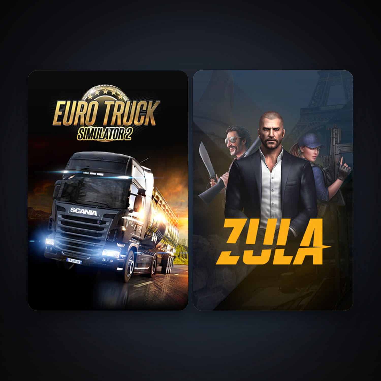 Euro Truck Simulator 2 + Zula Türkiye, 4 games, clean — HabibiAccounts