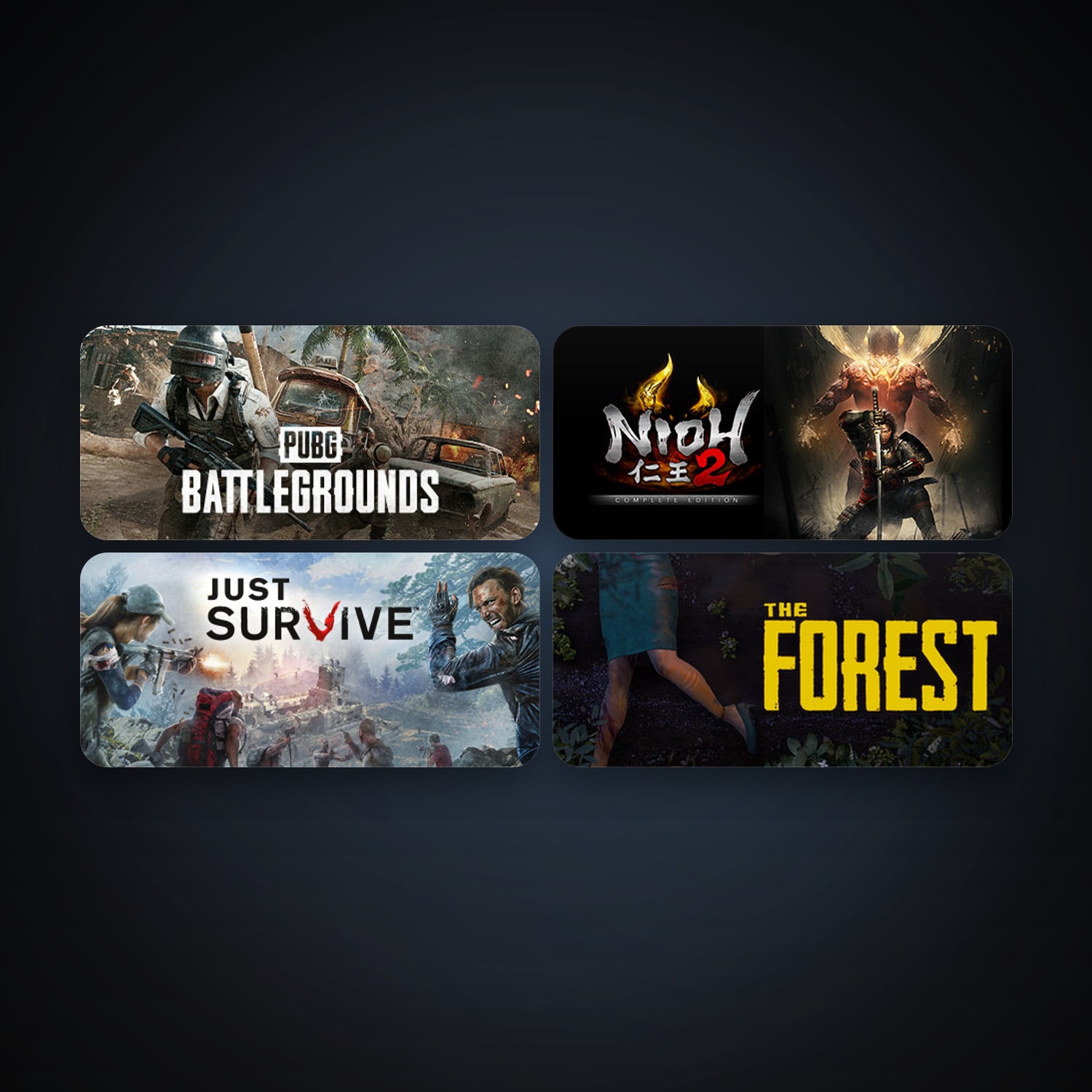 The Forest + Just Survive, 5 games, clean — HabibiAccounts