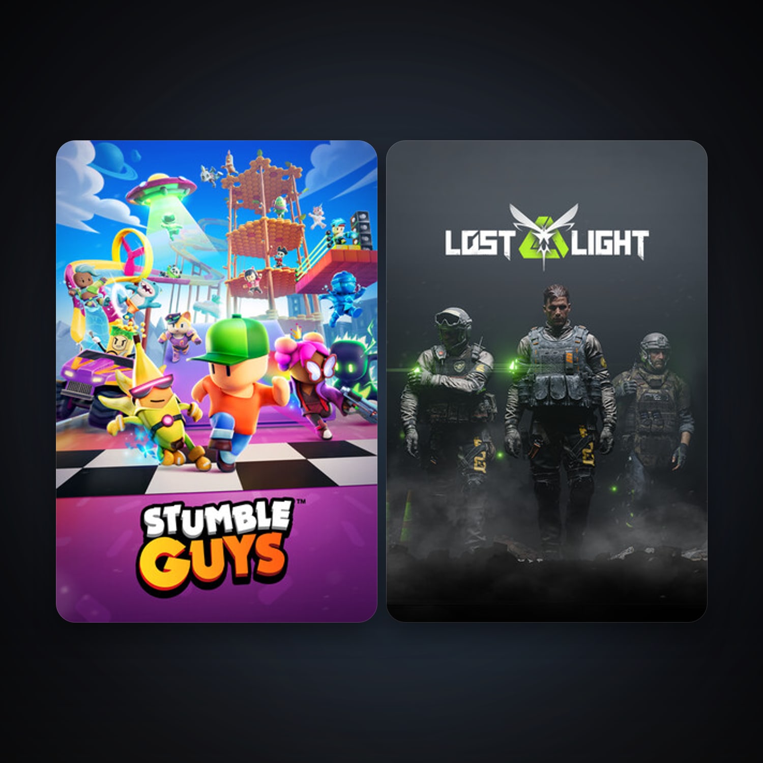 Stumble Guys + Lost Light, 4 games, clean — HabibiAccounts
