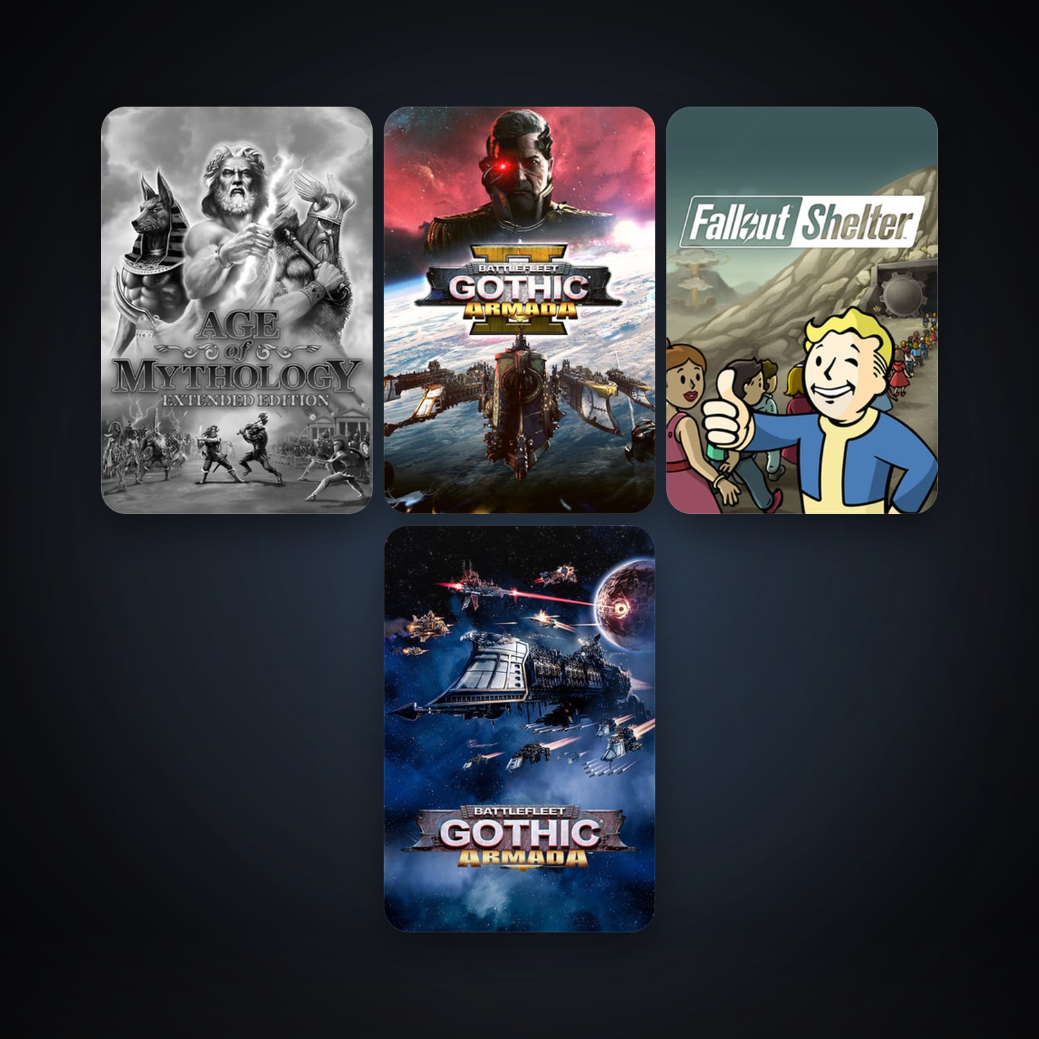 Age of Mythology: Extended Edition + Battlefleet Gothic: Armada, 5 games, clean — HabibiAccounts