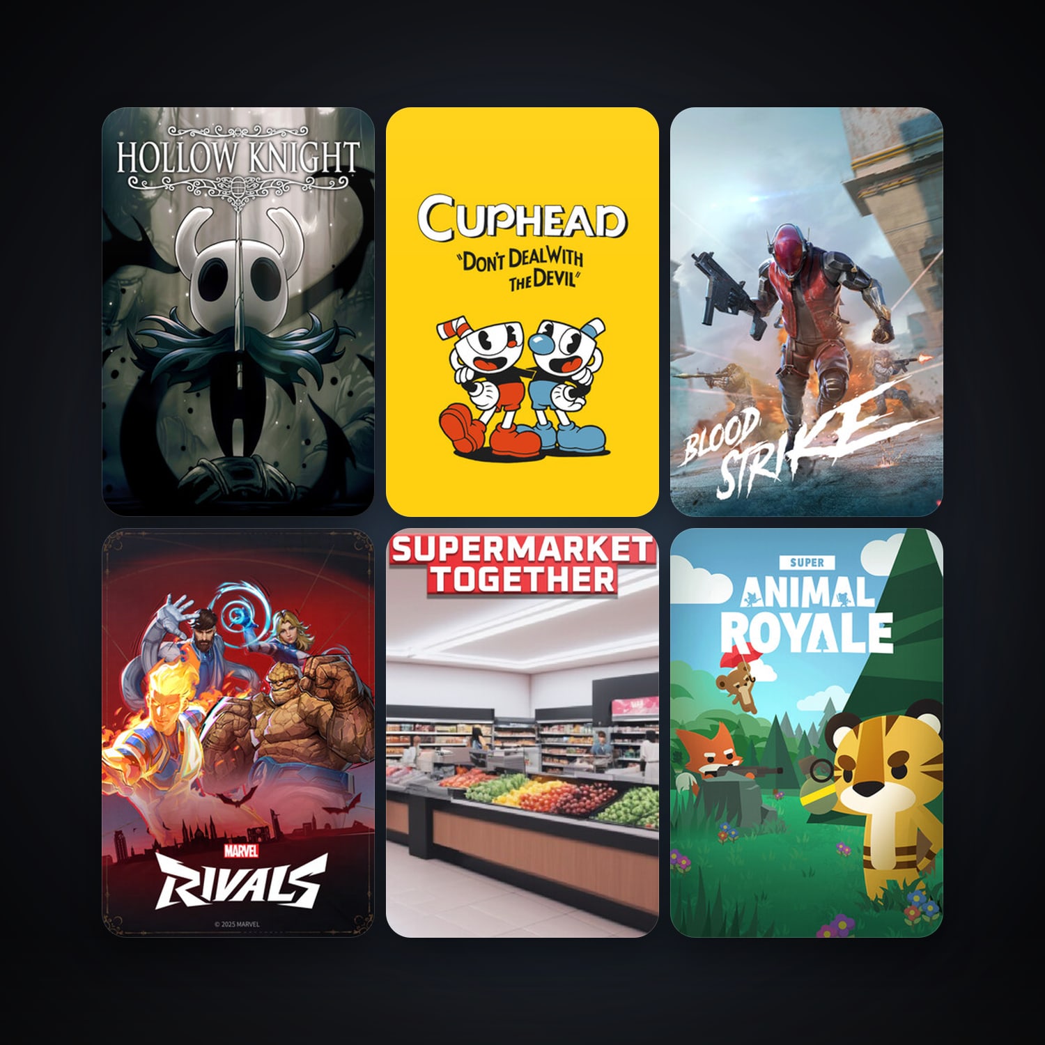 Hollow Knight & Cuphead | 19 Games | Clean — HabibiAccounts