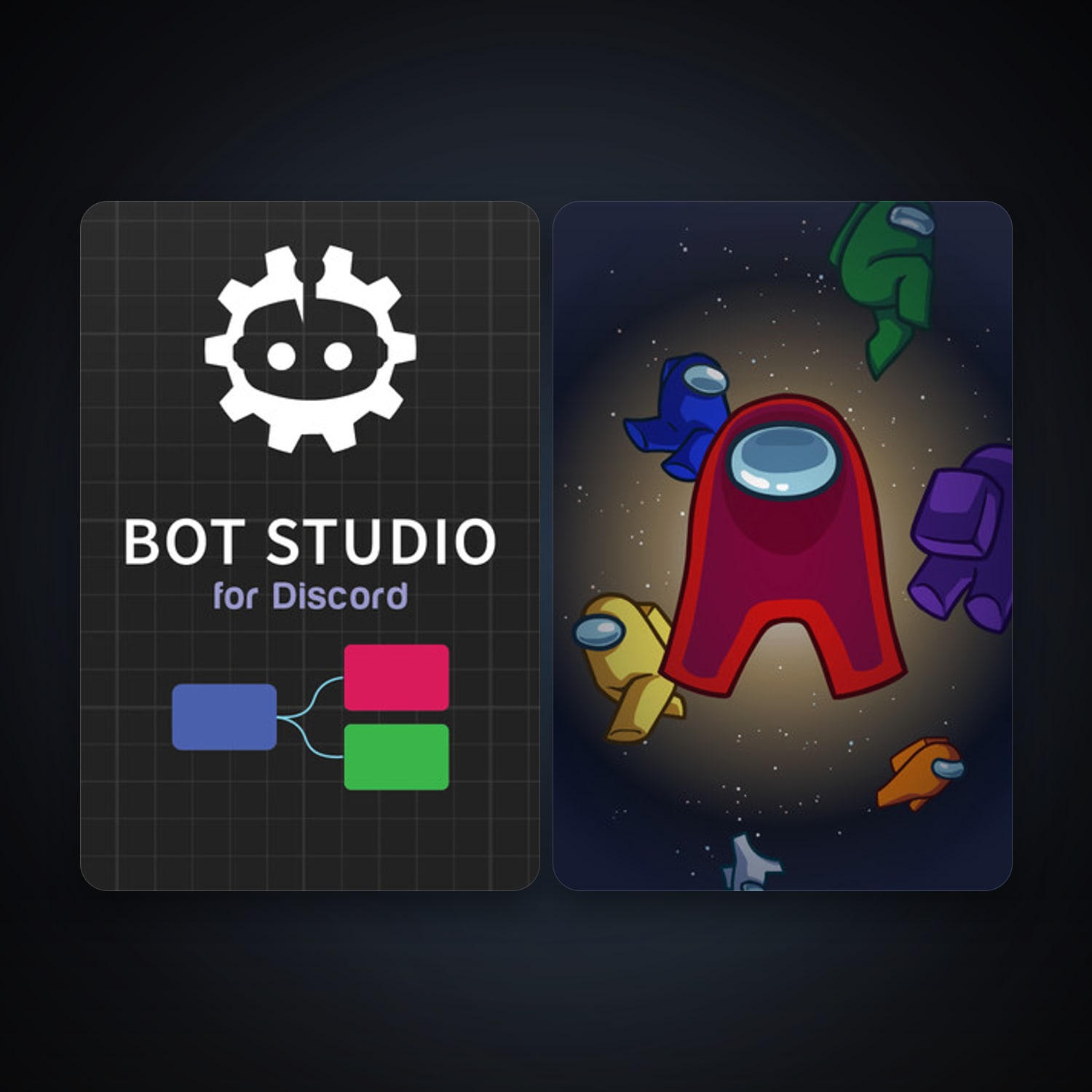 Among Us + Discord Bot Studio, 5 games, clean — HabibiAccounts