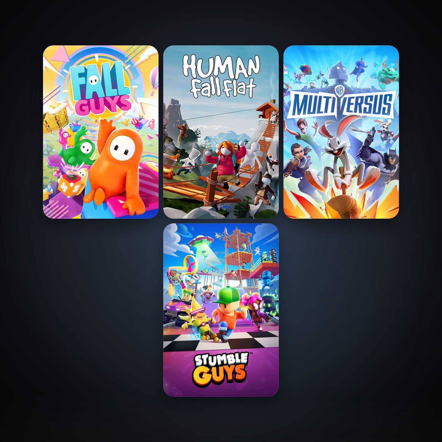 Human: Fall Flat + Fall Guys, 5 games, clean — HabibiAccounts