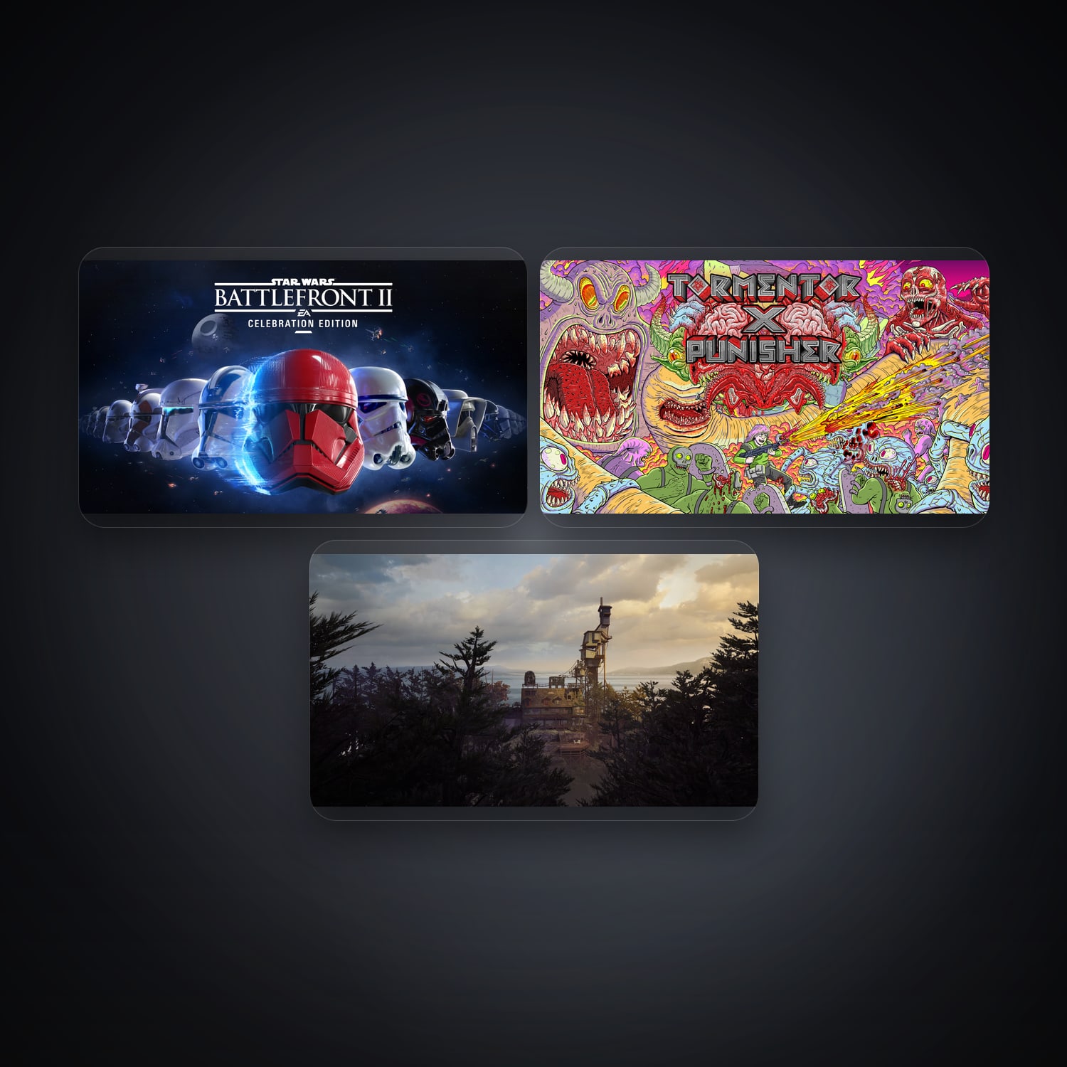هالحساب إبك فيه STAR WARS Battlefront II: Celebration Edition وTormentor X Punisher، TR، 3 ألعاب — HabibiAccounts