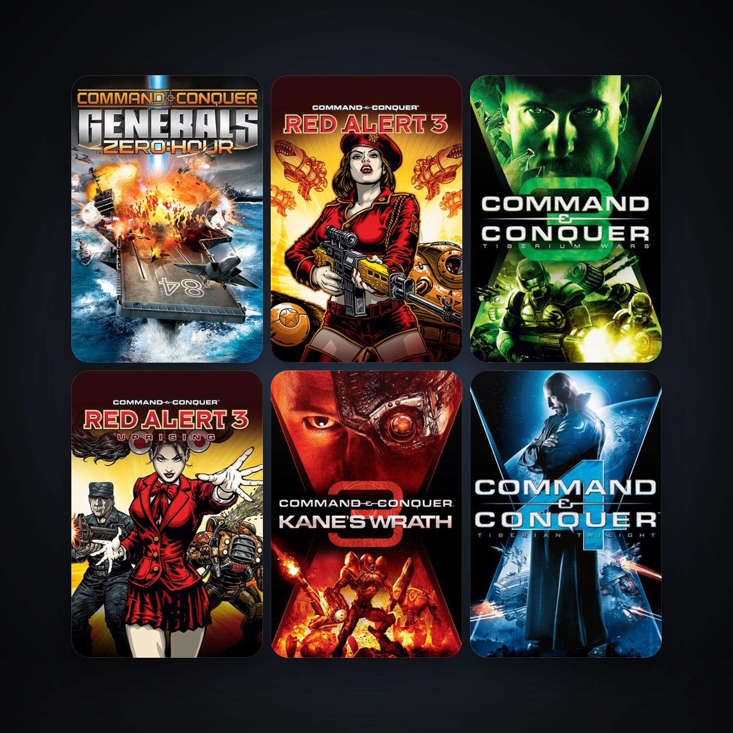 Command & Conquer: Red Alert 3 + Command & Conquer 3: Tiberium Wars, 13 games, clean — HabibiAccounts