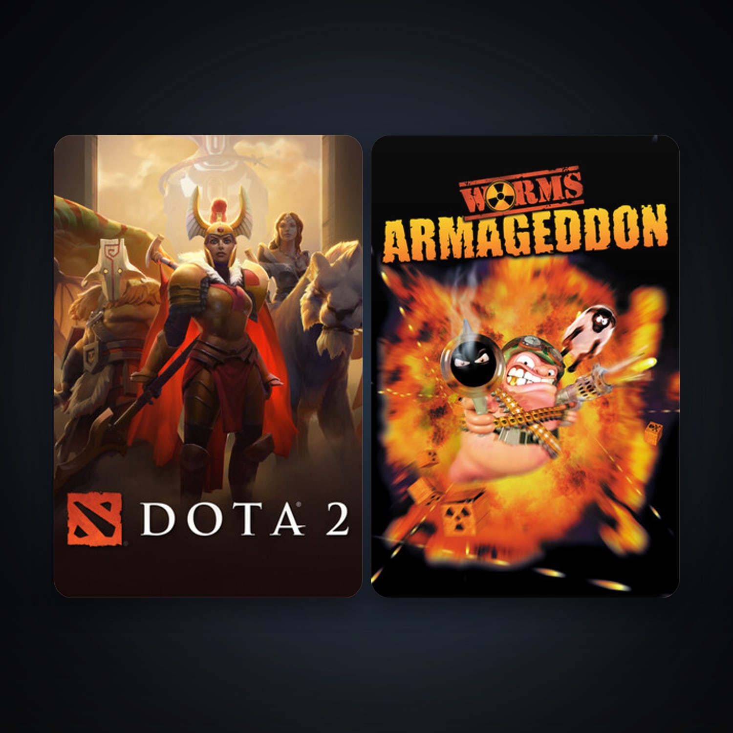 Dota 2 + Worms Armageddon, 2 games, clean — HabibiAccounts
