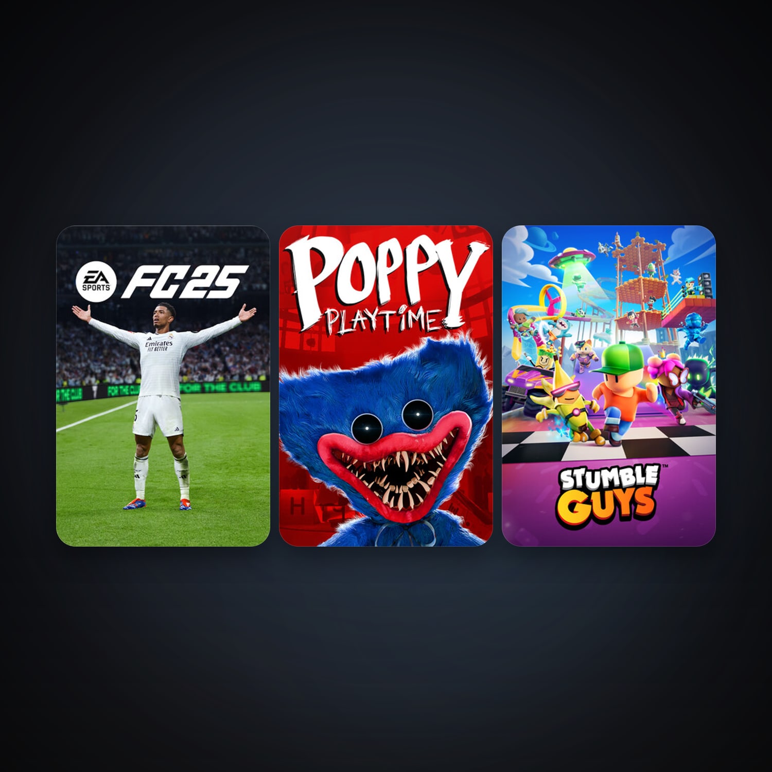Stumble Guys + Poppy Playtime, 4 games, clean — HabibiAccounts