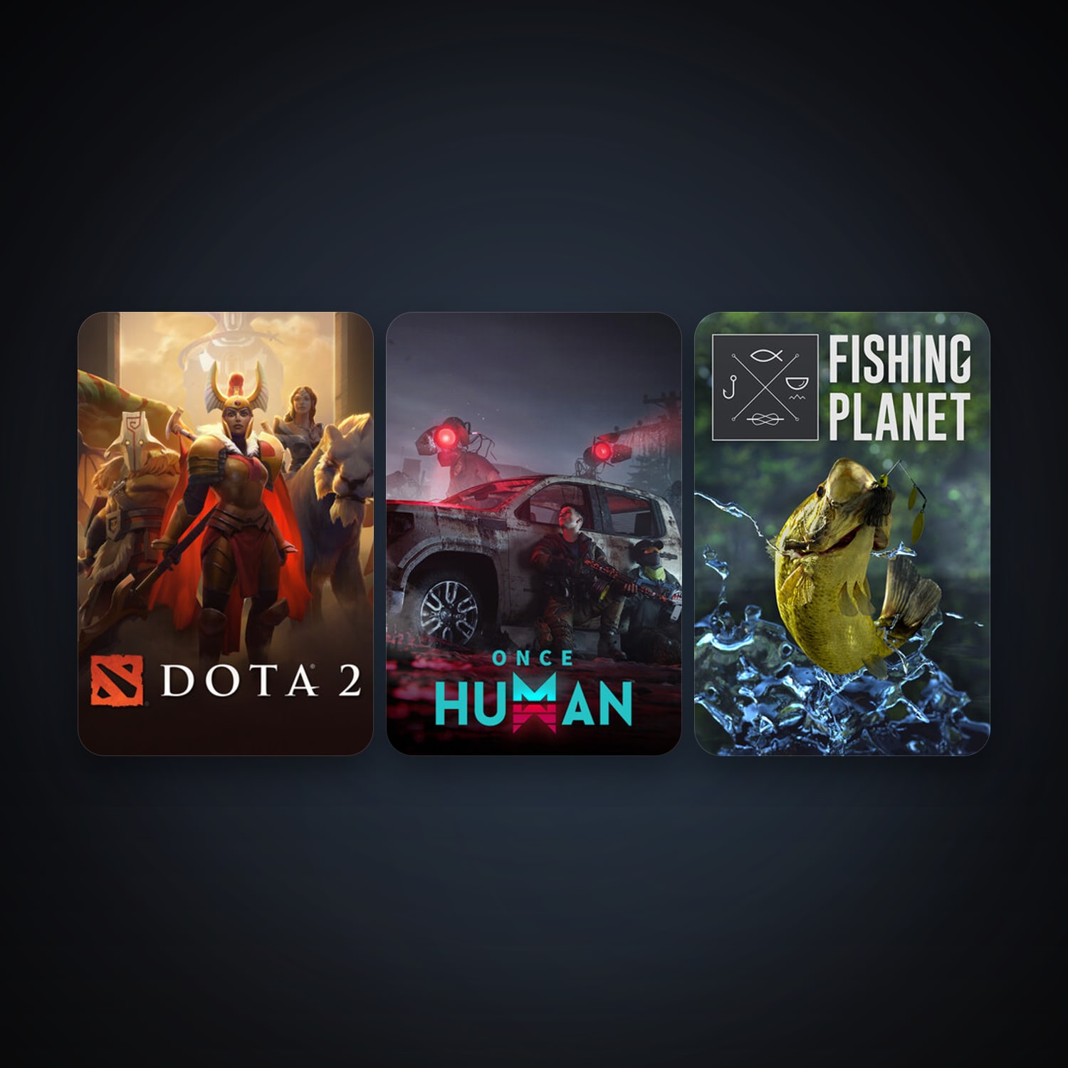 Dota 2 + Fishing Planet, 3 games, clean — HabibiAccounts