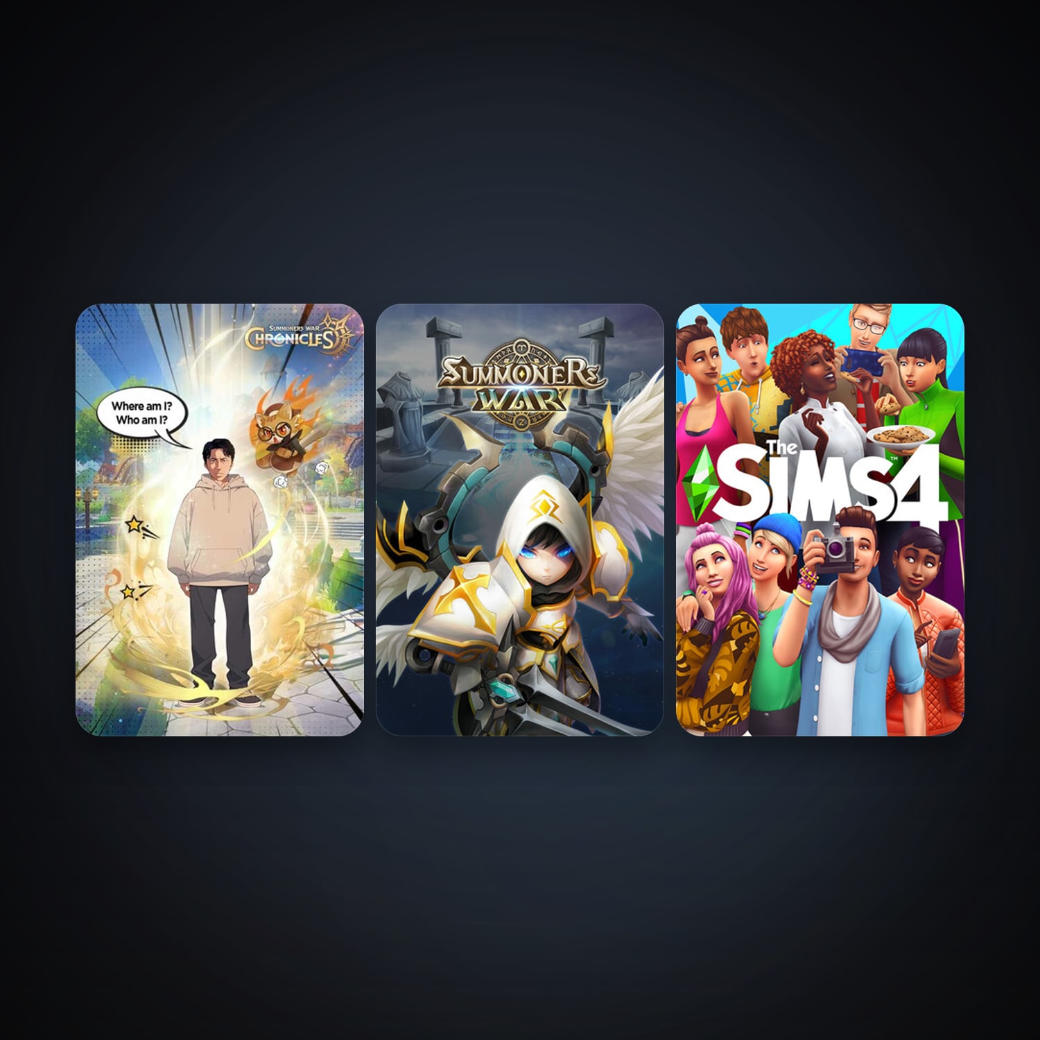 The Sims 4 + Summoners War: Chronicles, 3 games, clean — HabibiAccounts