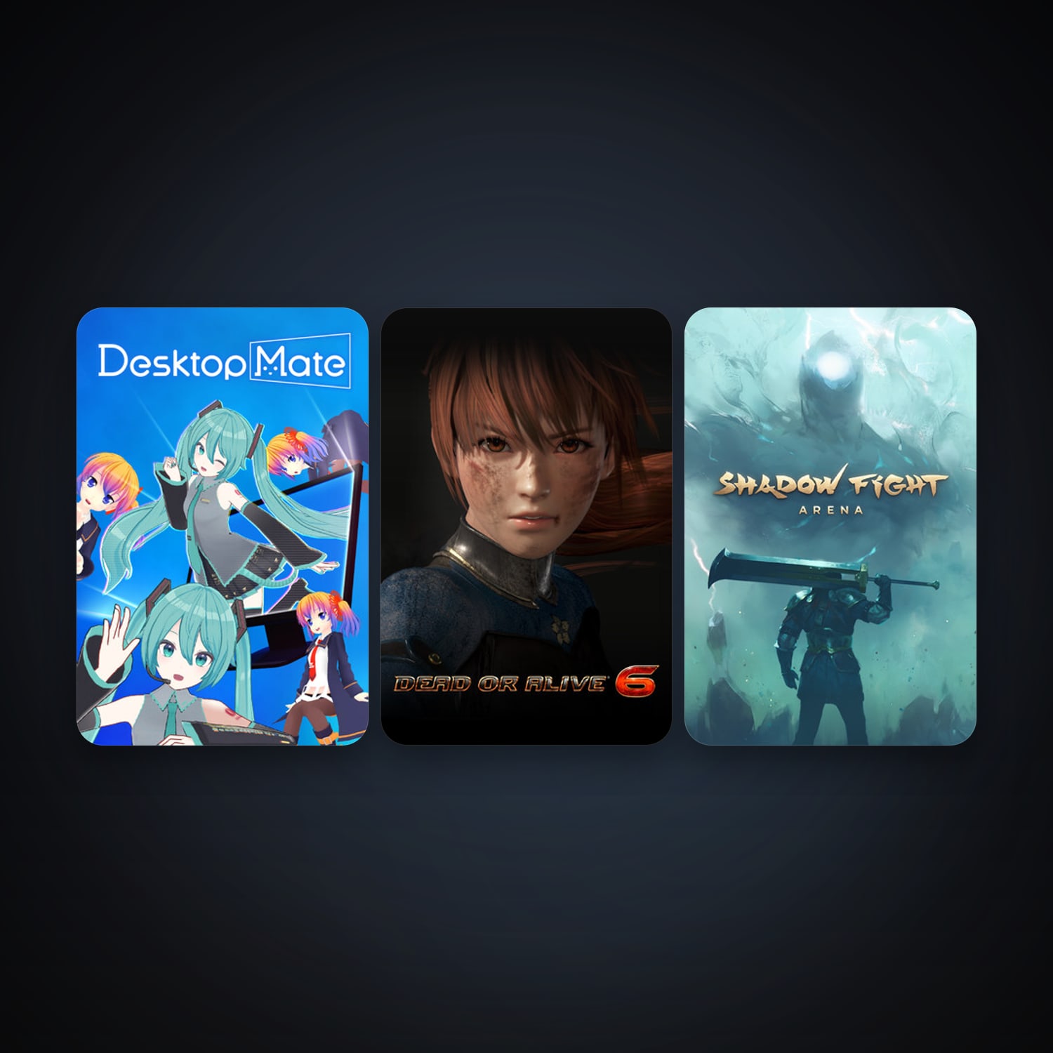 DEAD OR ALIVE 6 + Shadow Fight Arena, 3 games, clean — HabibiAccounts