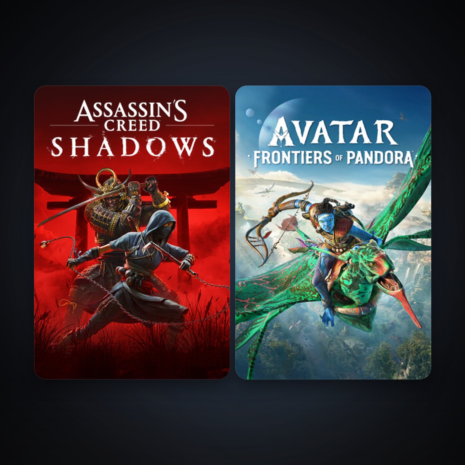 Avatar: Frontiers of Pandora + Assassin’s Creed Shadows, 2 games, clean — HabibiAccounts