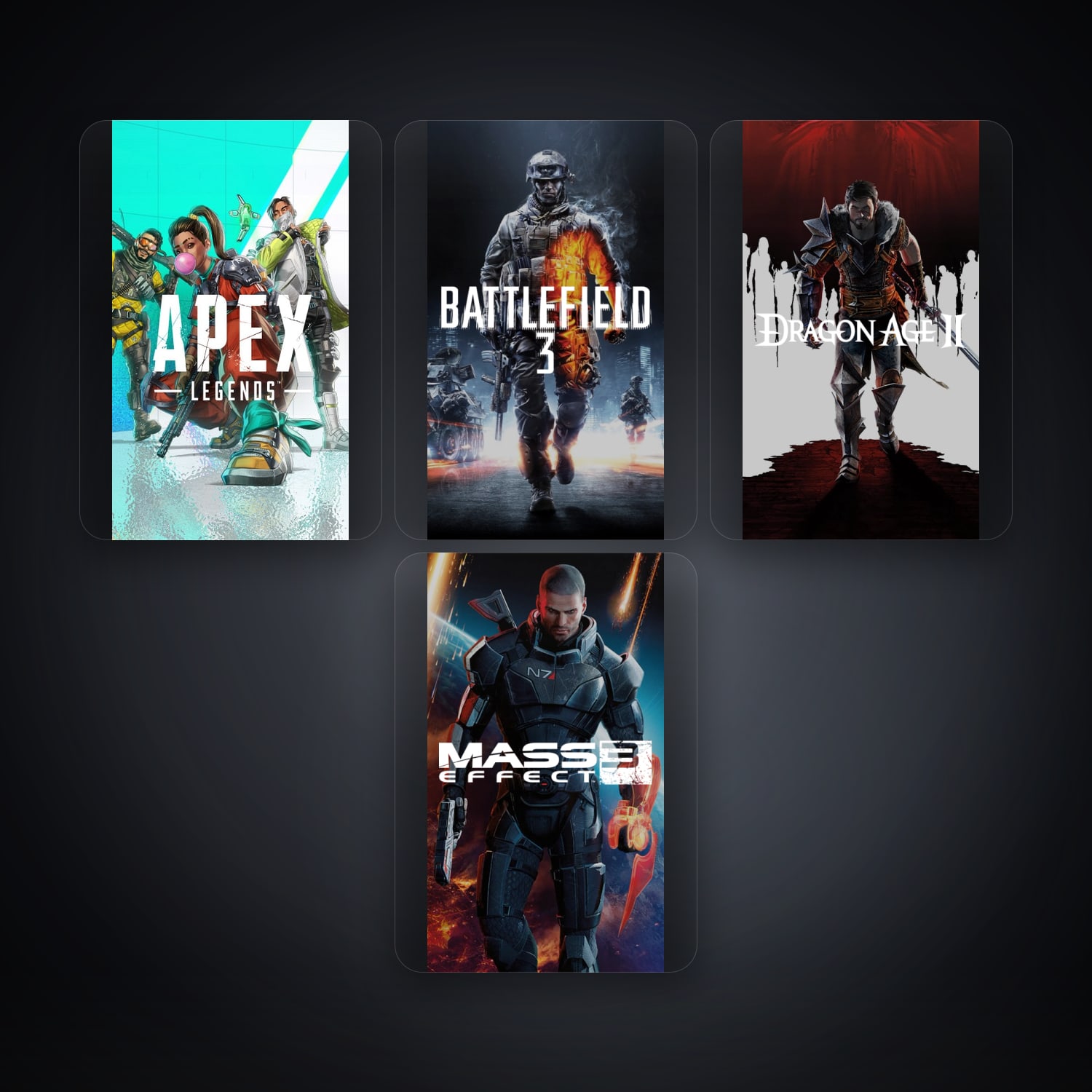 حساب إي إيه فيه Apex Legends وBattlefield 3، US، 4 ألعاب — HabibiAccounts