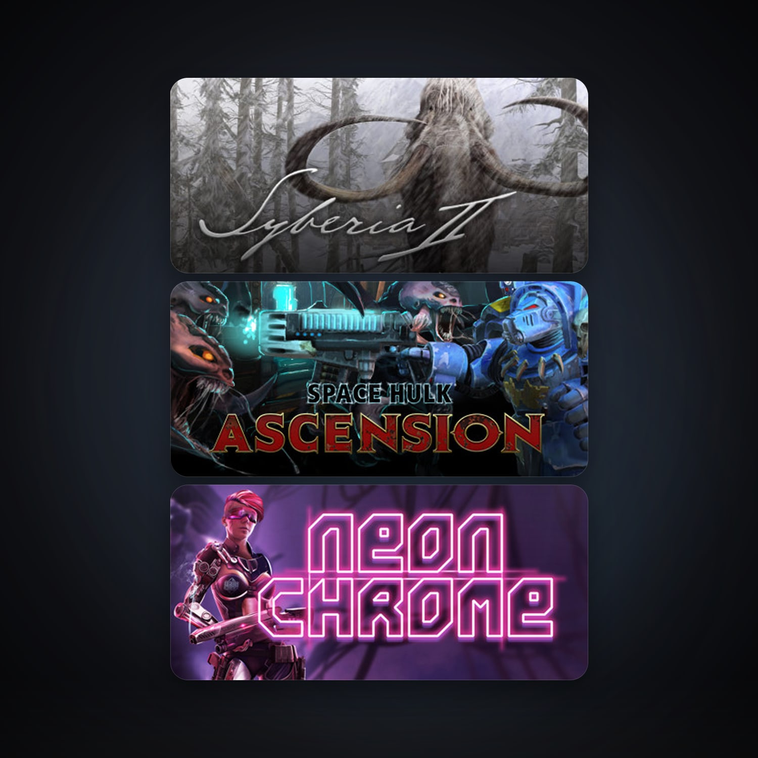 Syberia II + Space Hulk Ascension, 5 games, clean — HabibiAccounts
