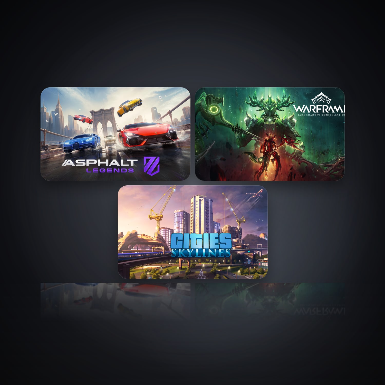 Asphalt Legends Unite & Warframe | 3 Games — HabibiAccounts