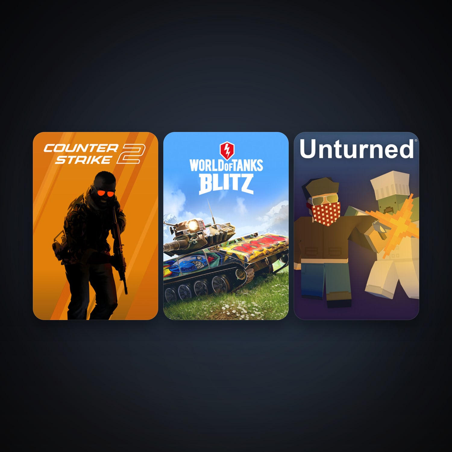 CS2 Prime + Unturned, 3 games, Steam 12, clean — HabibiAccounts