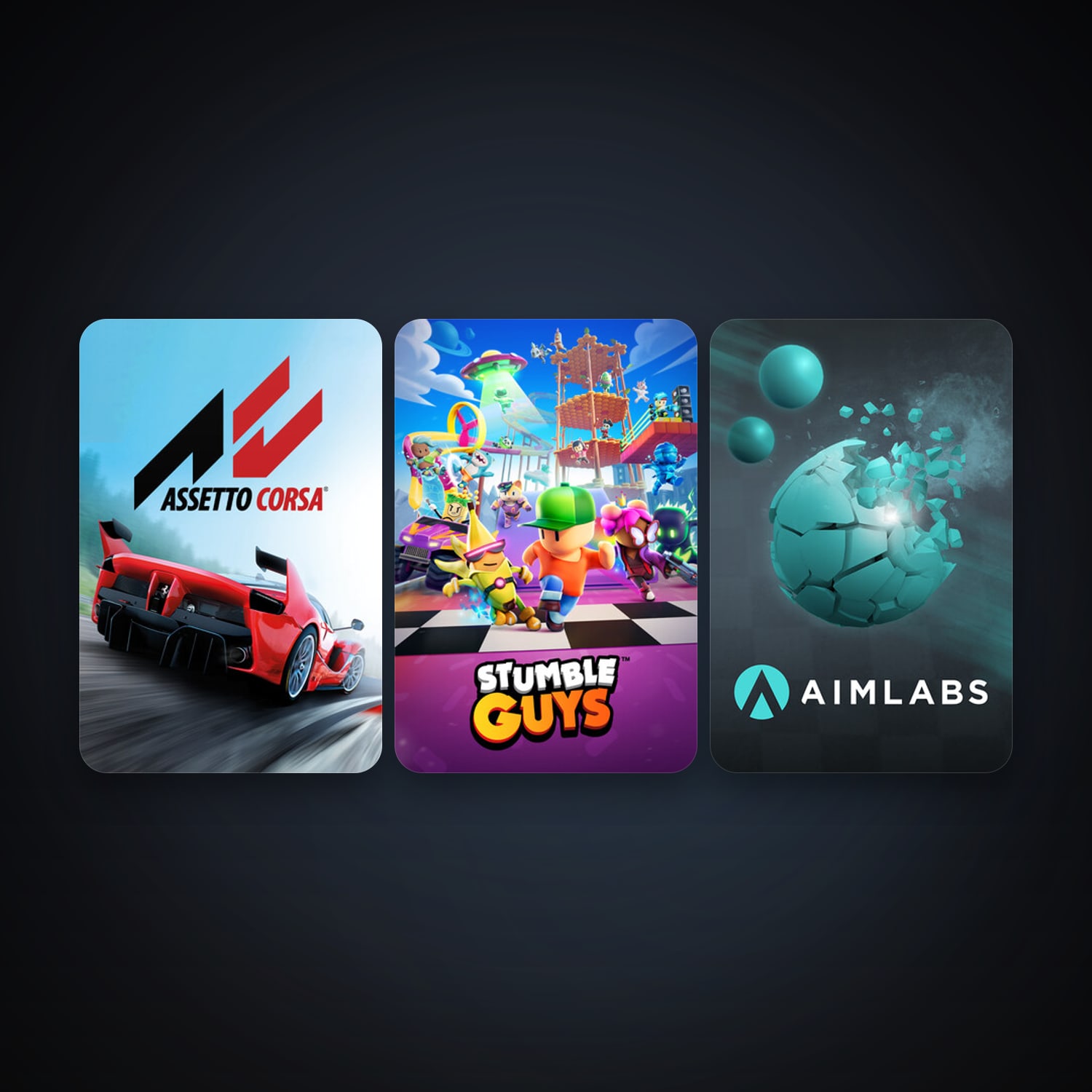 Assetto Corsa + Aimlabs, 5 games, clean — HabibiAccounts