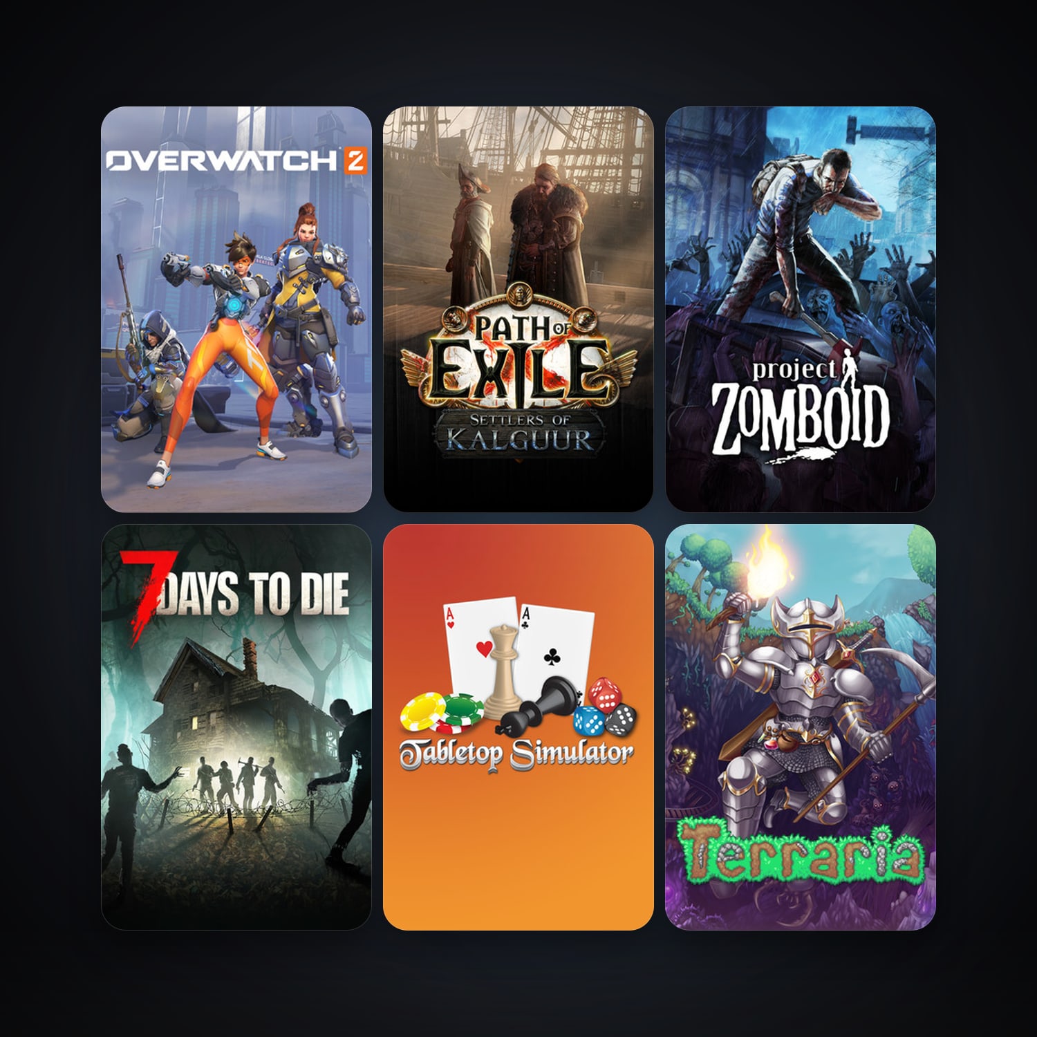 Terraria + Project Zomboid, 28 games, clean — HabibiAccounts