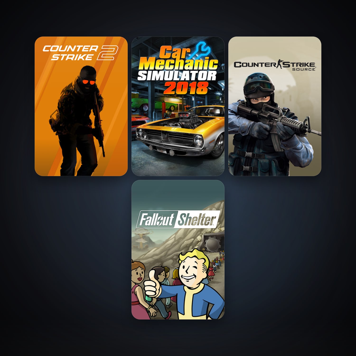 Counter-Strike + Counter-Strike: Source, 8 games, clean — HabibiAccounts