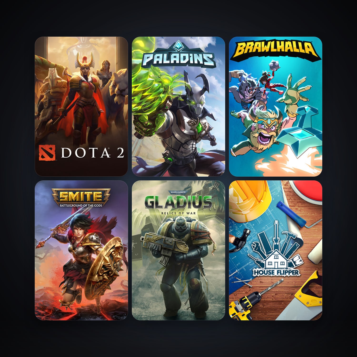 Dota 2 + Brawlhalla, 22 games, clean — HabibiAccounts