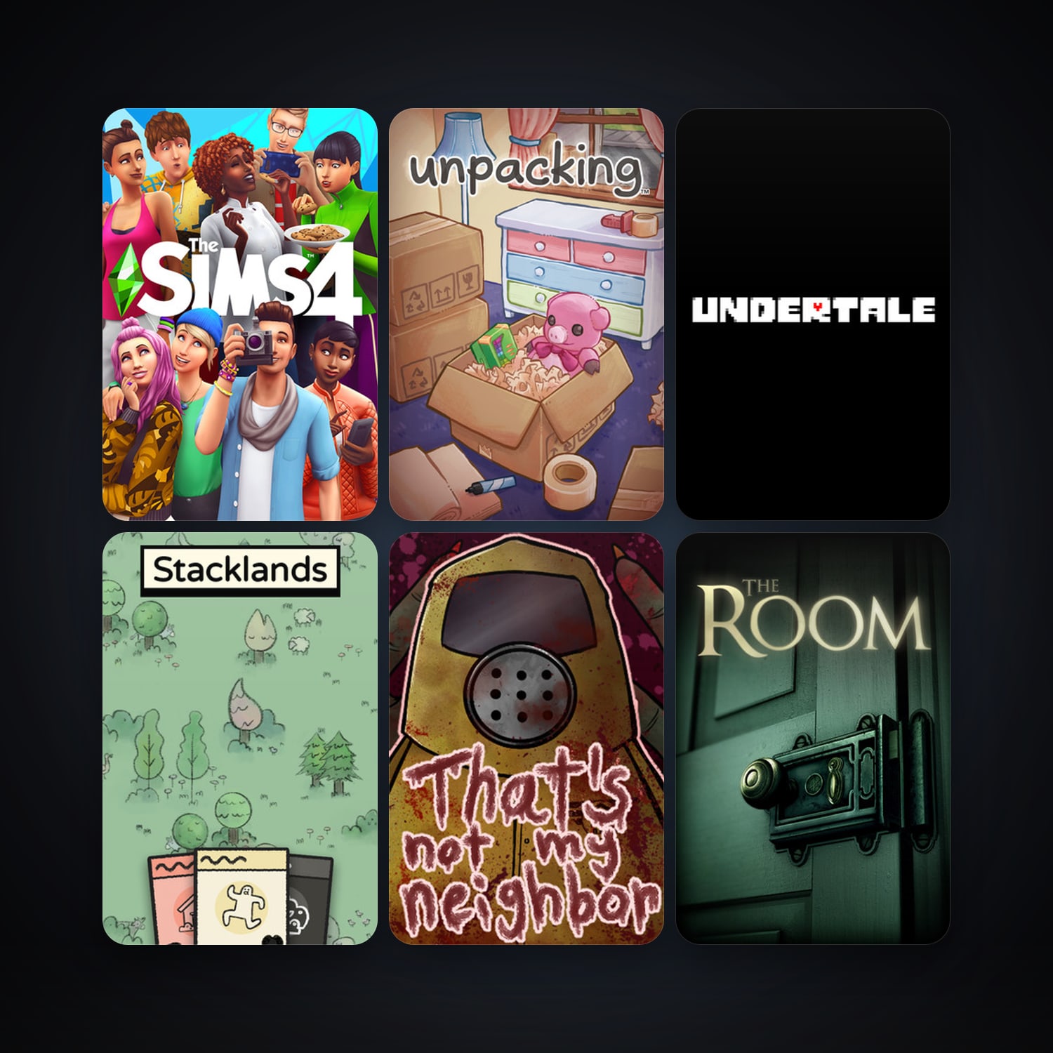 The Room + Undertale, 36 games, clean — HabibiAccounts