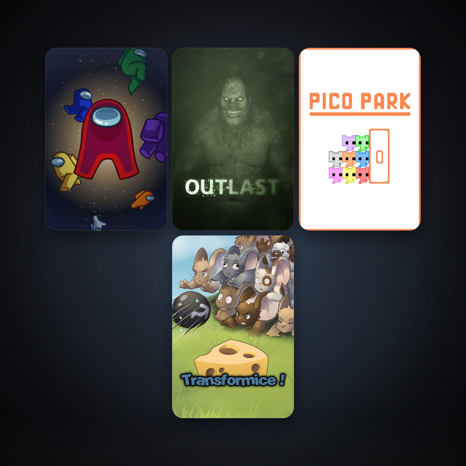 Outlast + Transformice, 6 games, clean — HabibiAccounts