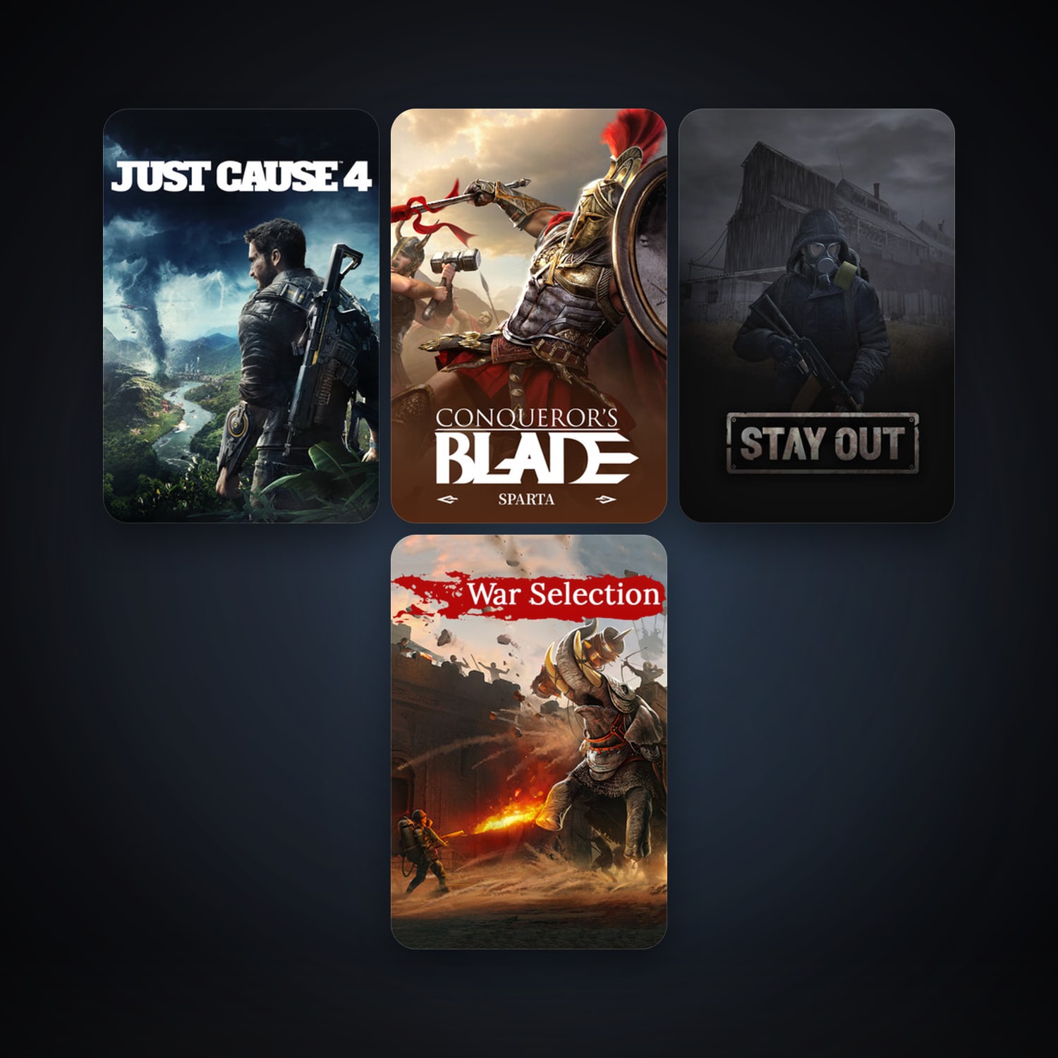 Just Cause 4 + Conqueror's Blade (2020), 8 games, clean — HabibiAccounts