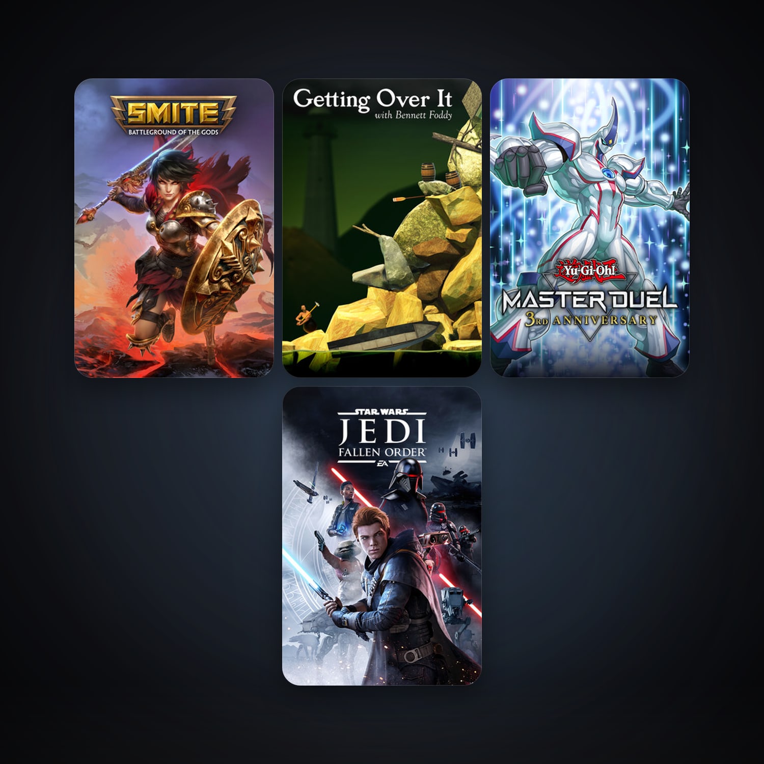 Getting Over It with Bennett Foddy + SMITE, 6 games, clean — HabibiAccounts